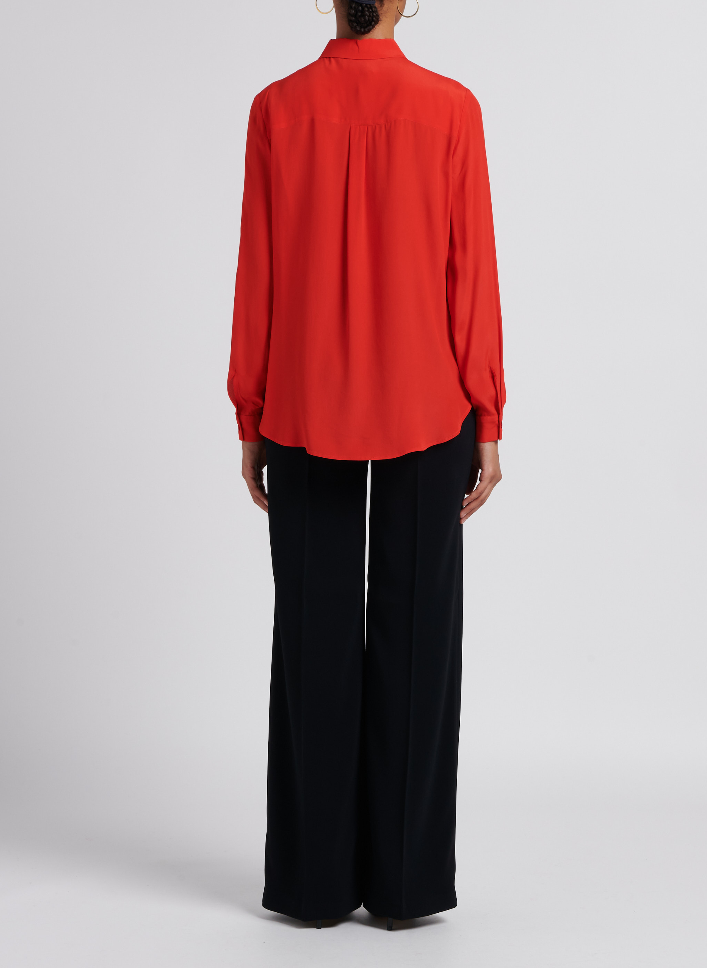 Straight shirt with classic collar PINKO Multicolored