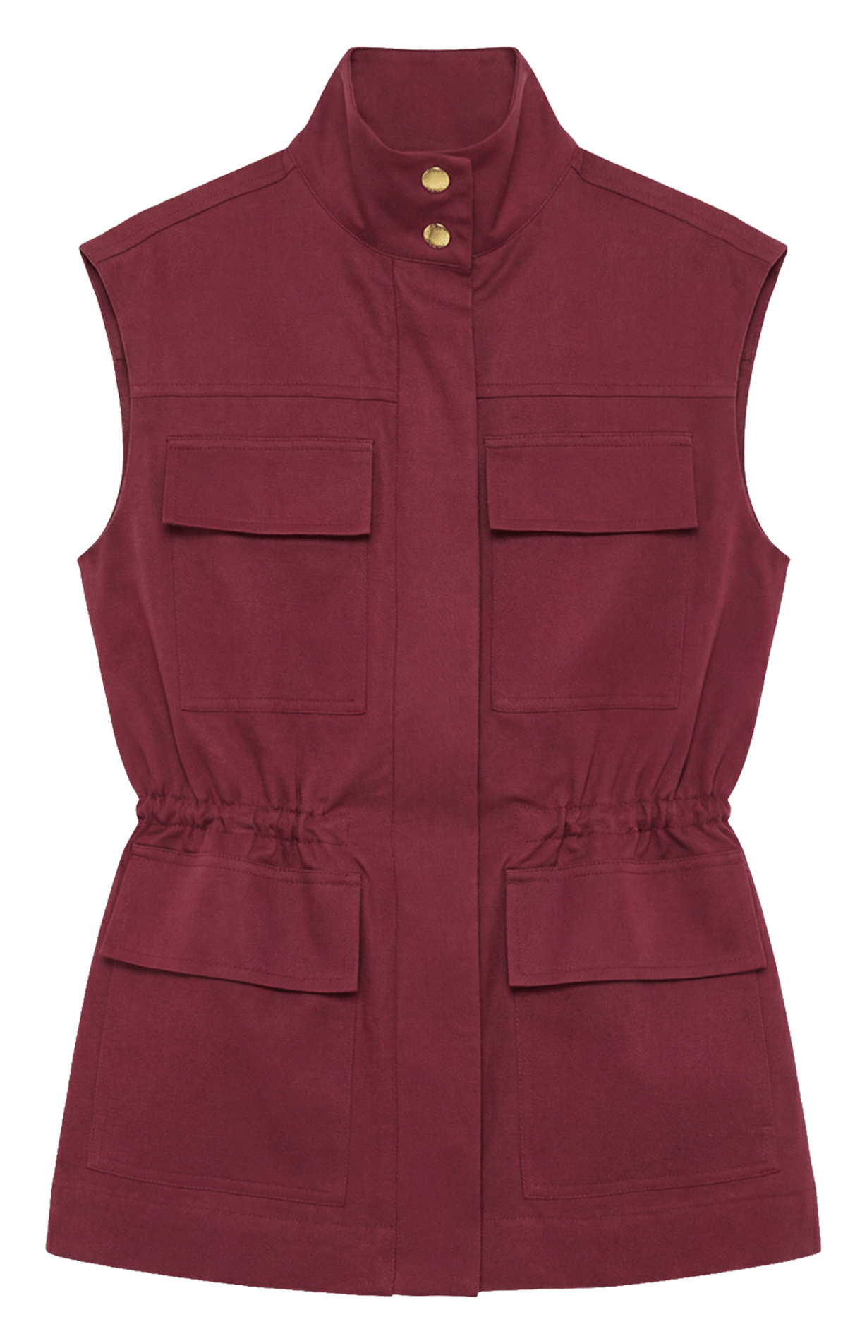 Jas van biologisch katoenmix hoge kraag ZAPA Rood