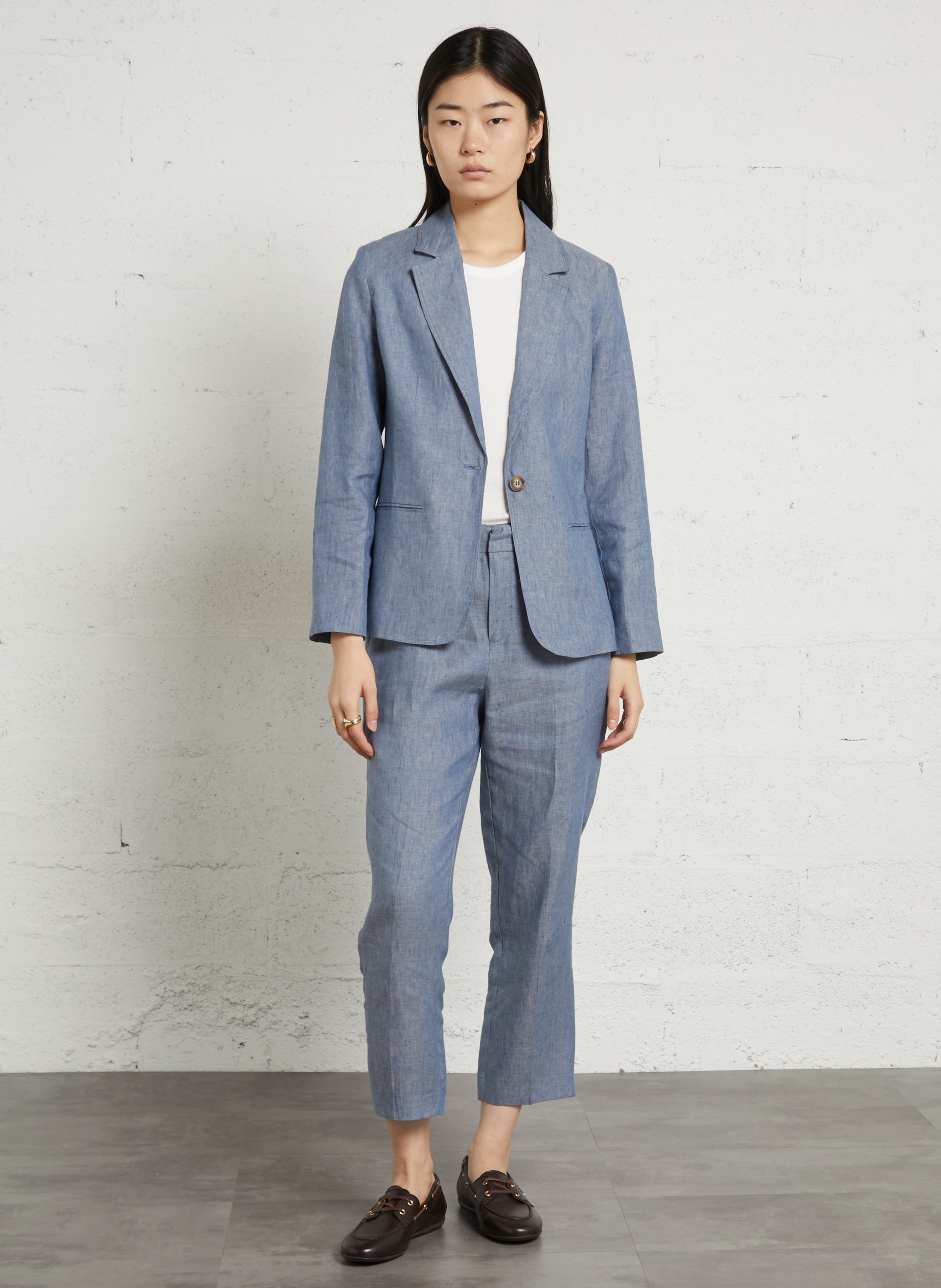 Solid leather boat shoes BOBBIES Brown