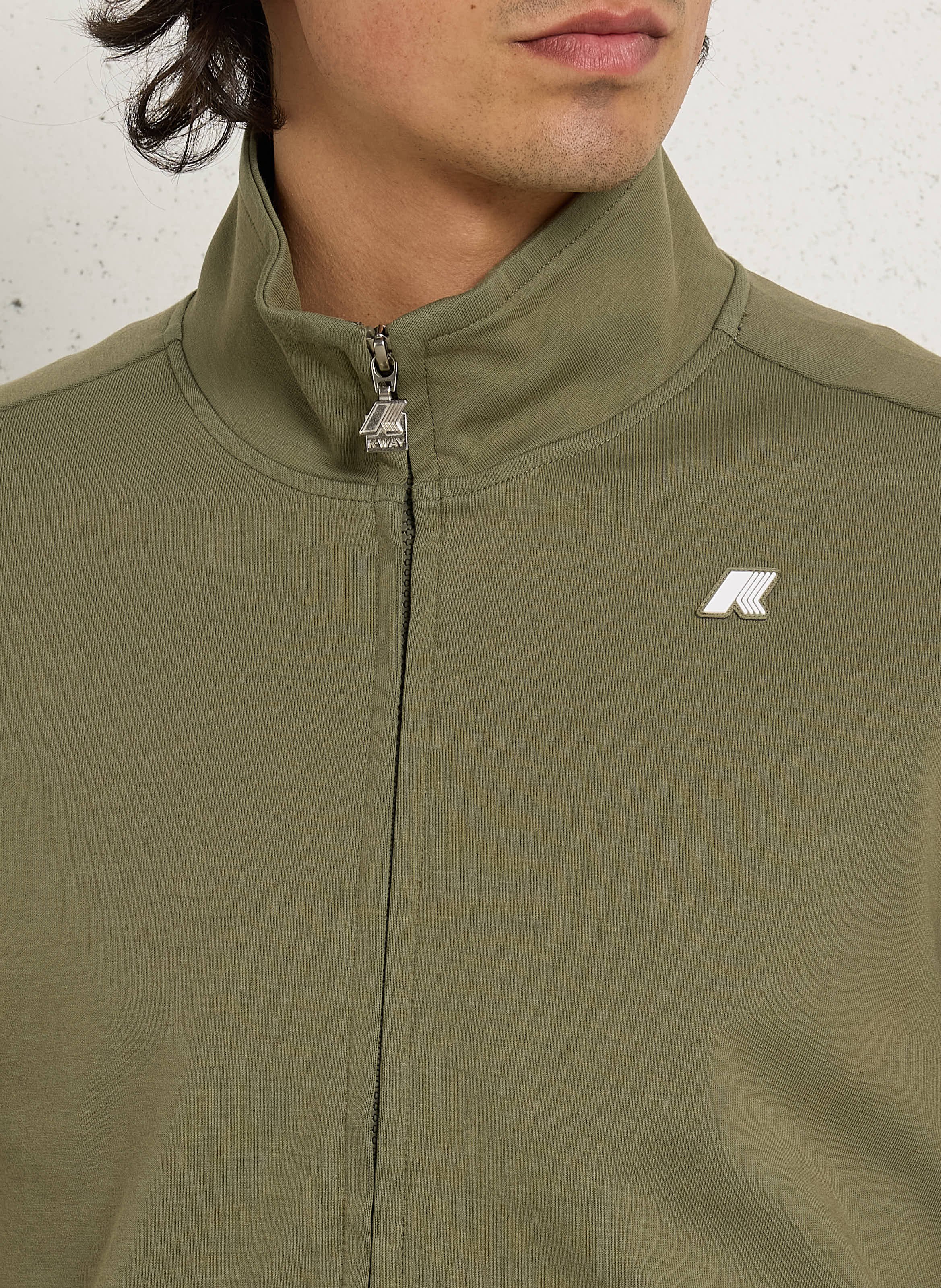 Cotton high-neck sweatshirt K-WAY Green