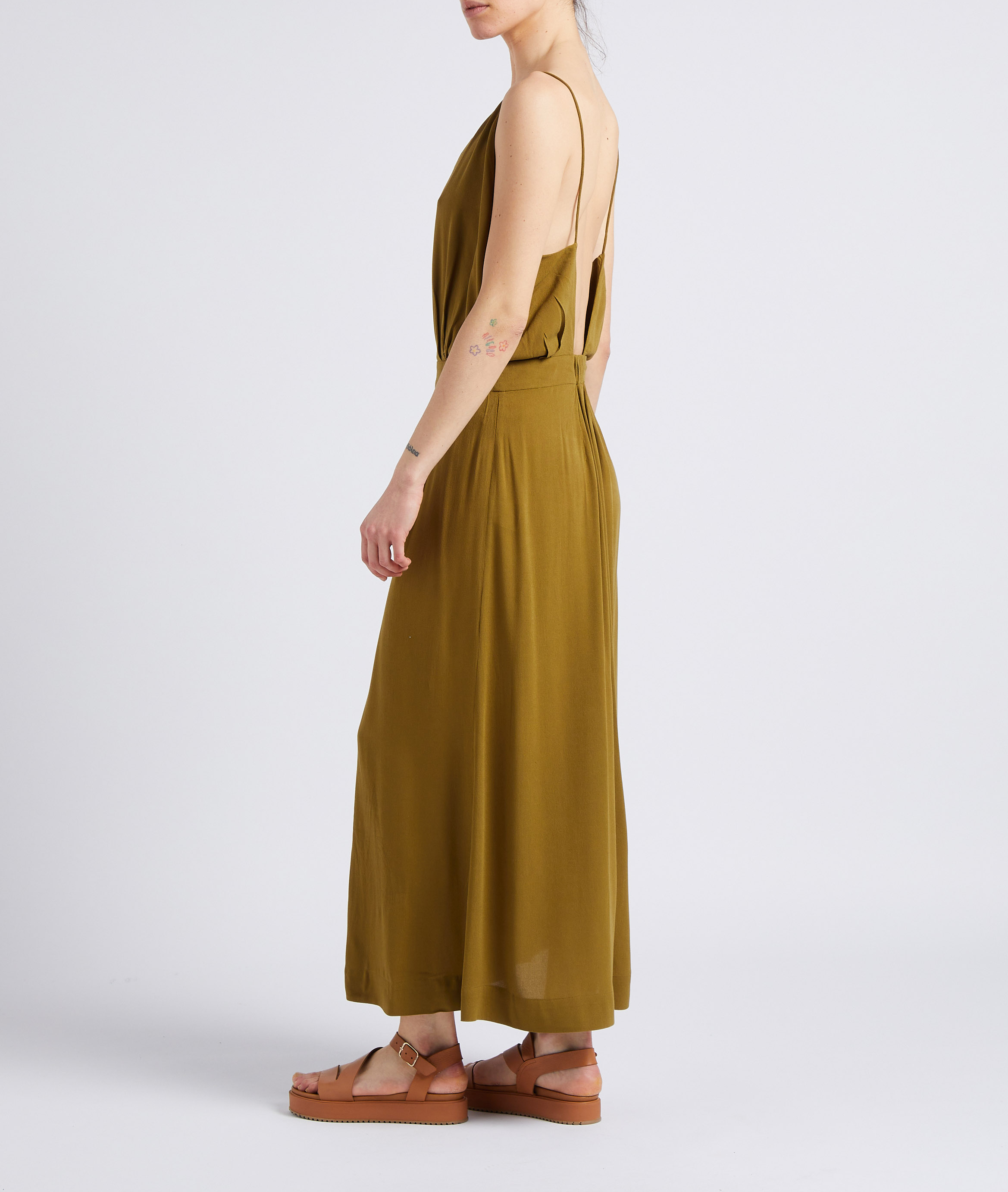 Robe longue fluide col V KARMA KOMA Jaune