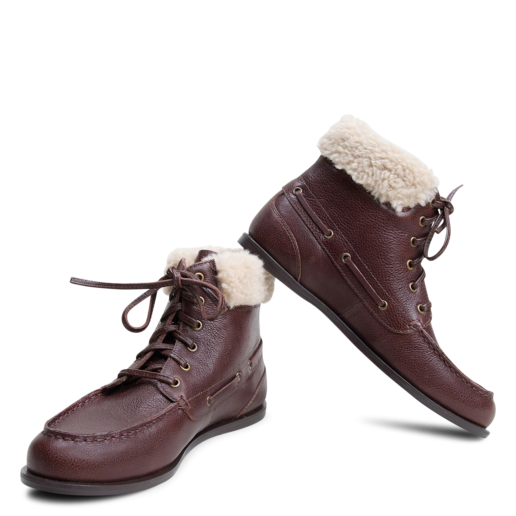 Boots en cuir mélangé JONAK Marron