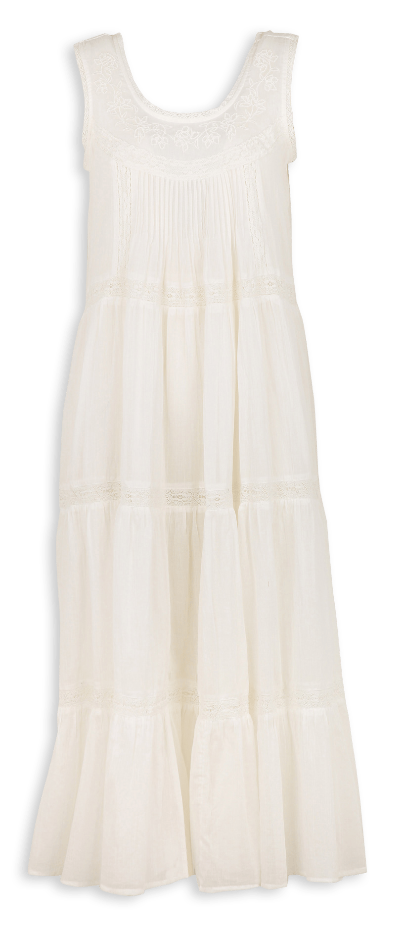 Robe longue col rond en coton SUD EXPRESS