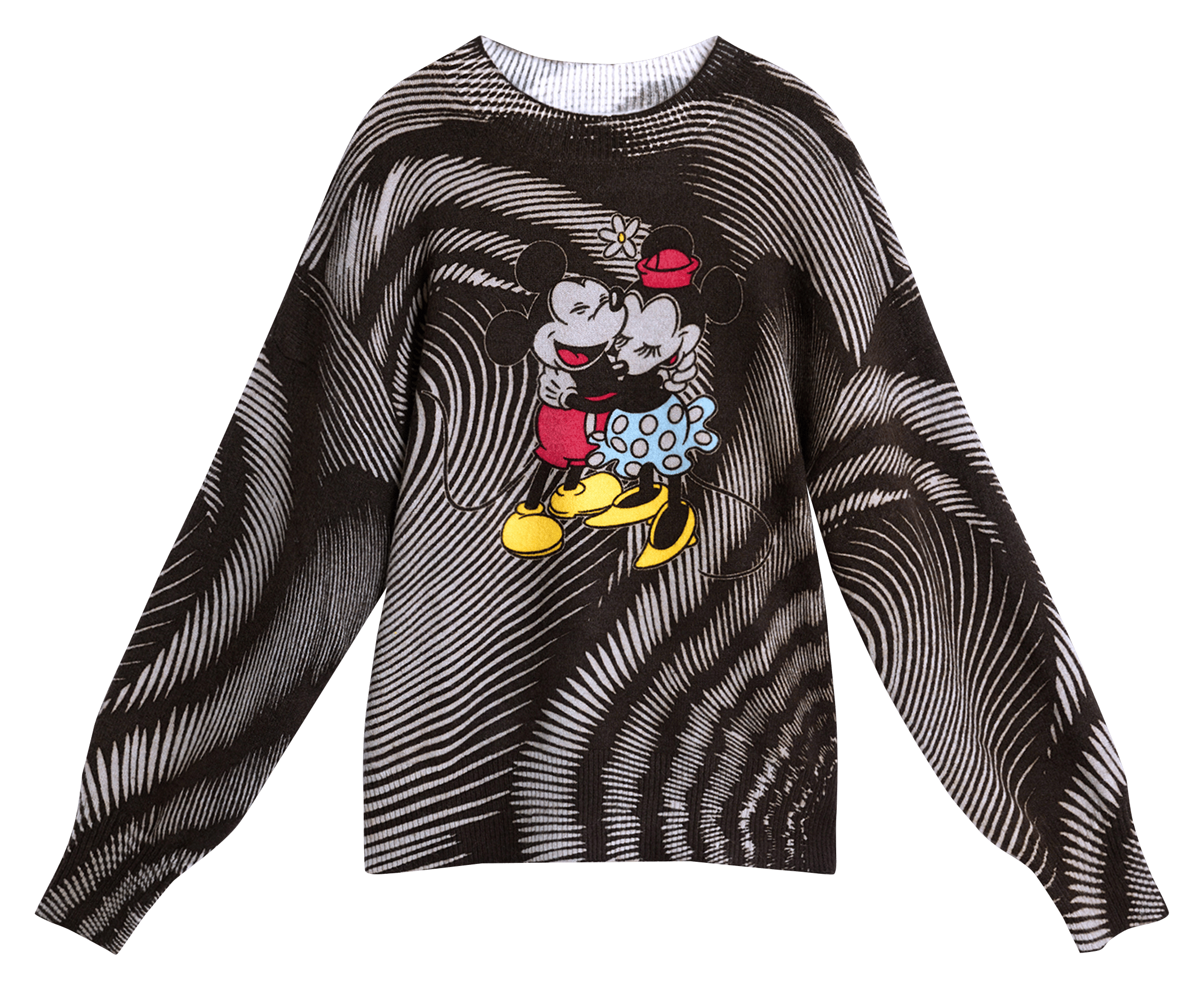 Sweat col rond imprimé DESIGUAL Noir