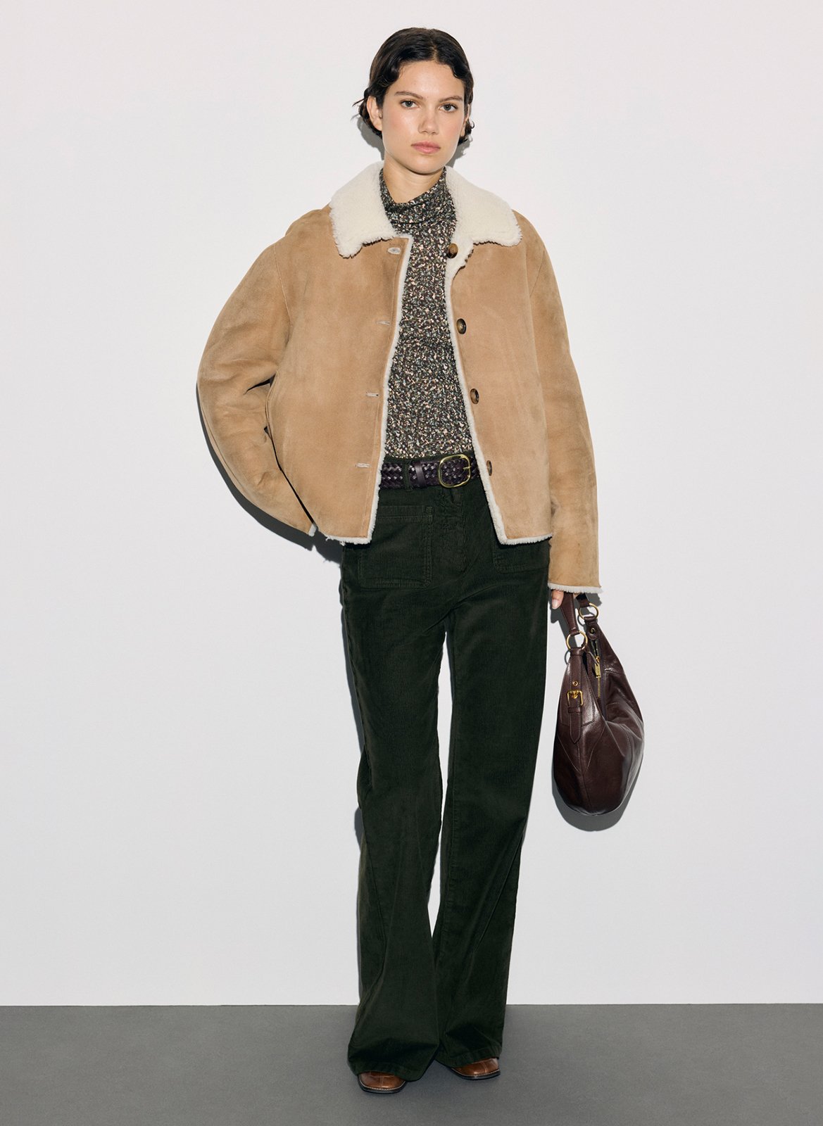 Ausgestellte Hose aus Baumwoll-Mix GERARD DAREL Khaki