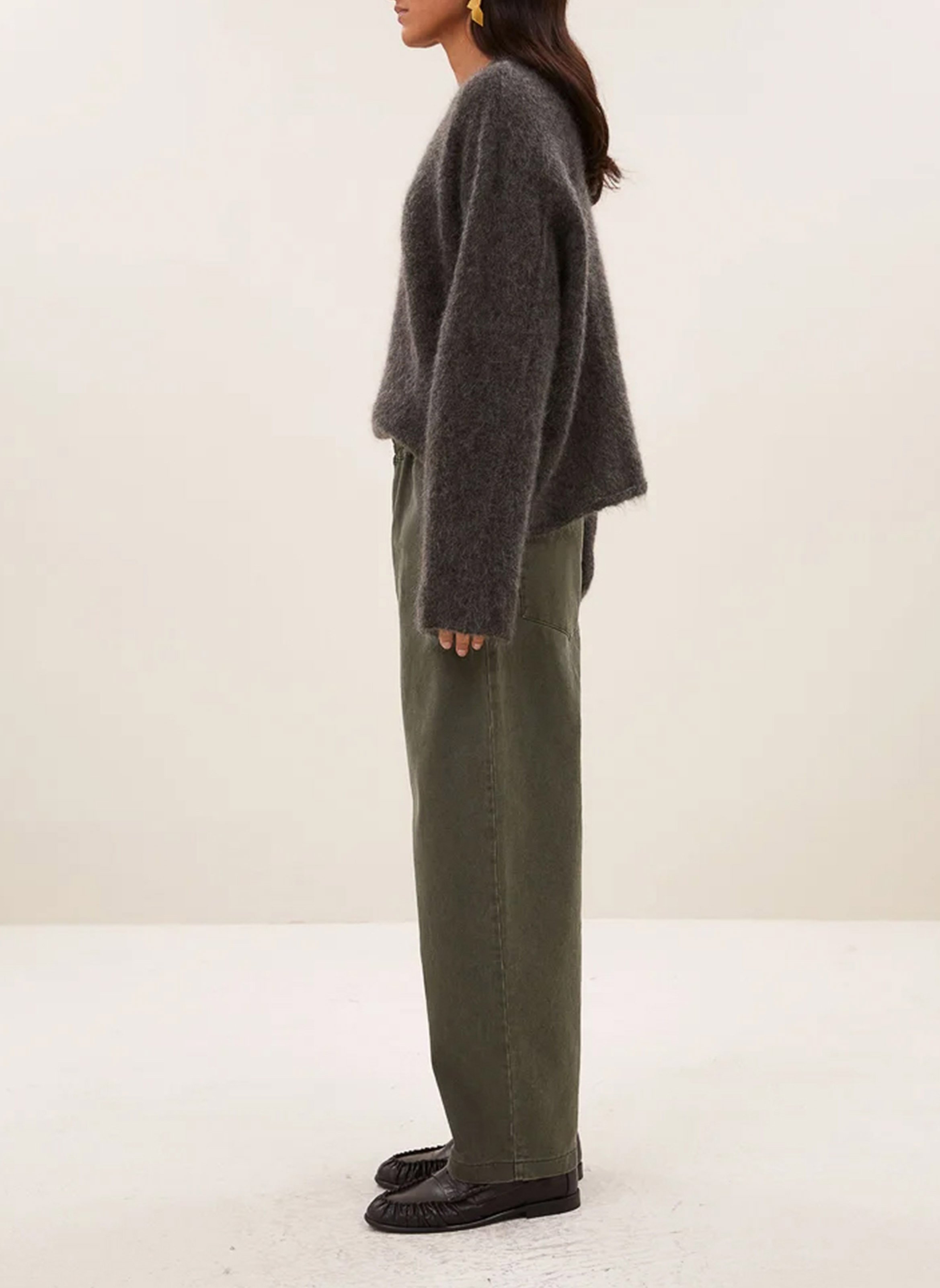 Oversized wool-blend sweater BY BAR Brown