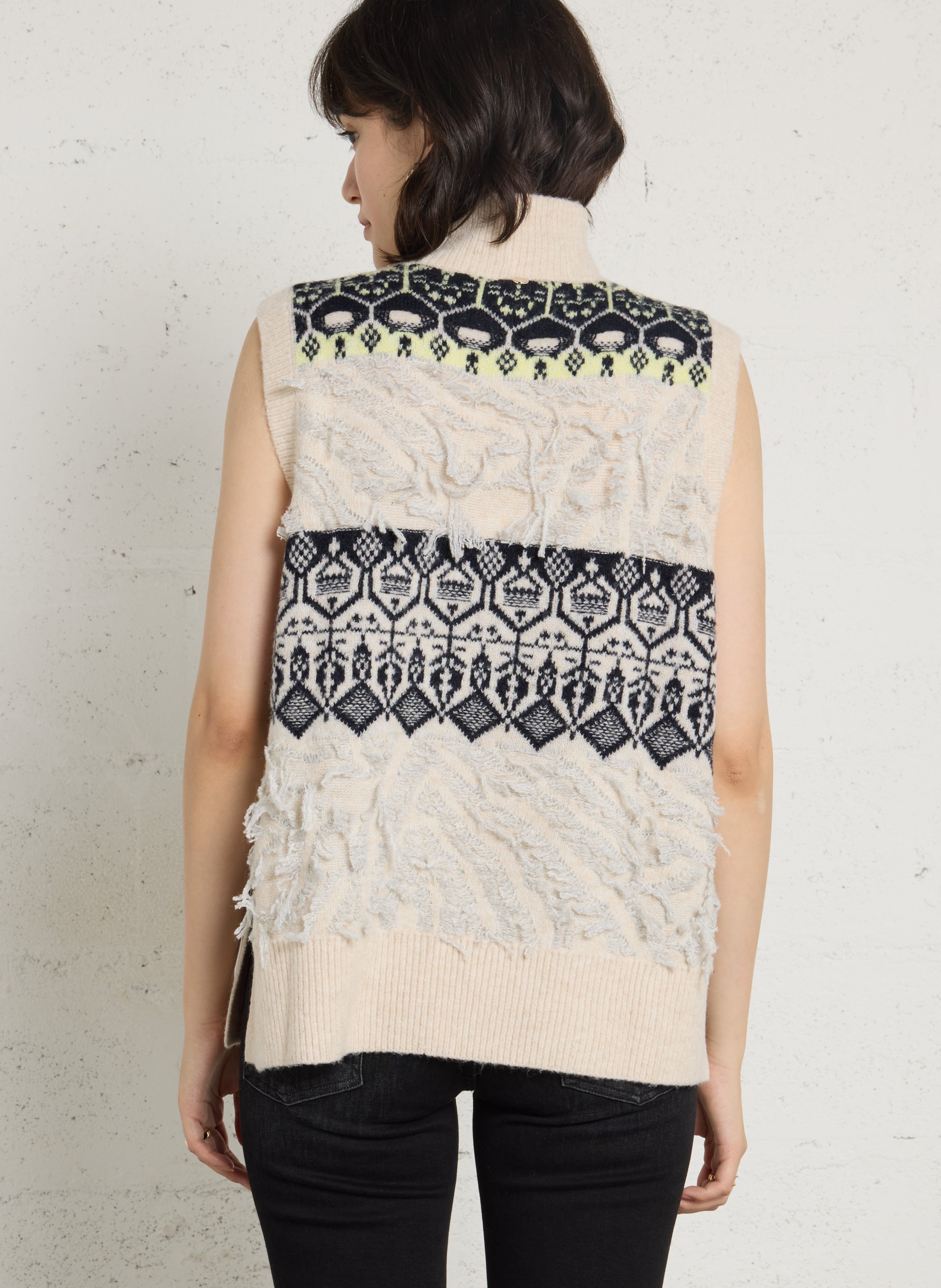 Gilet sans manches col montant droit  LIU JO Multicolore