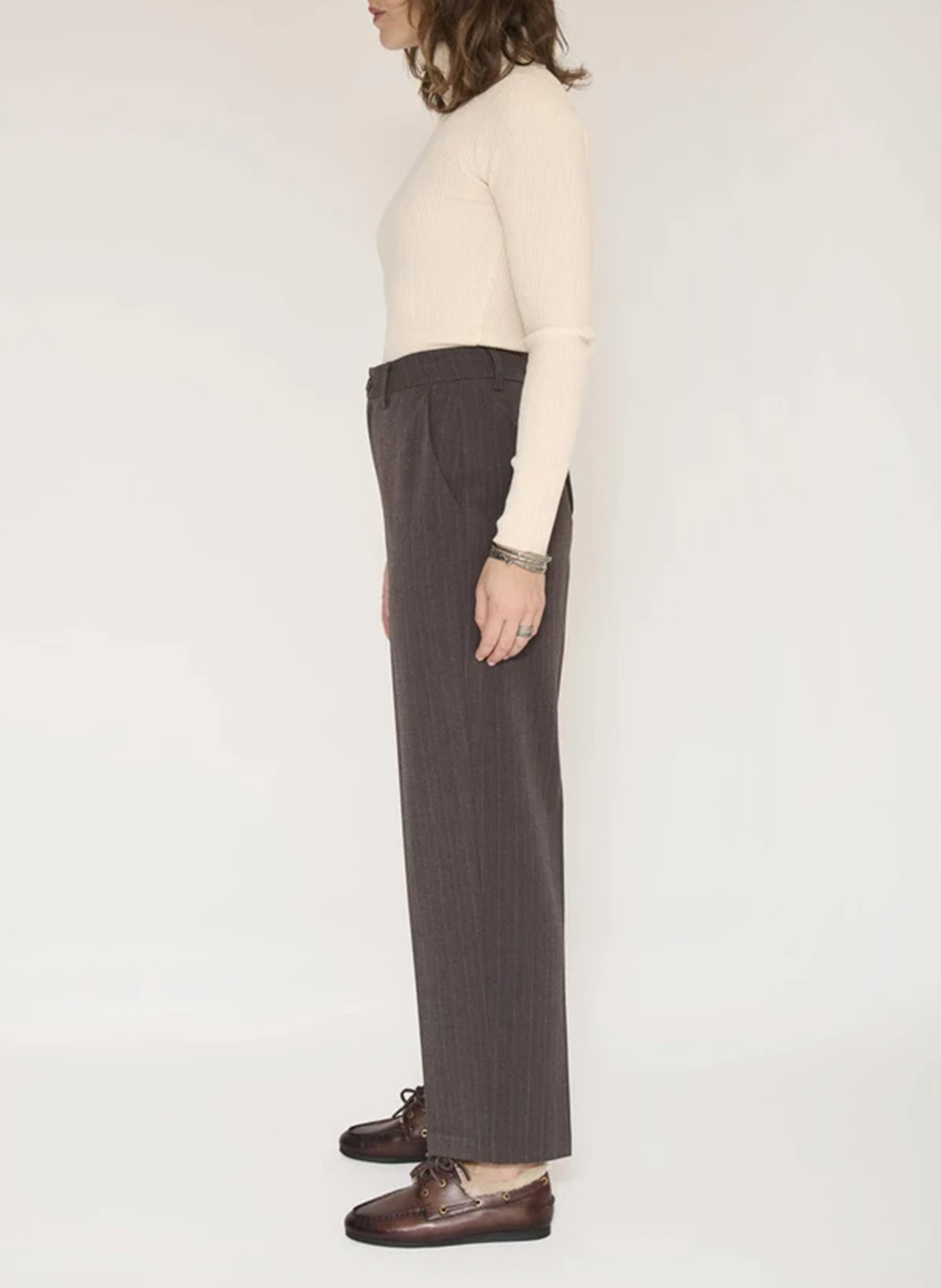 Striped straight-leg pants MKT Brown