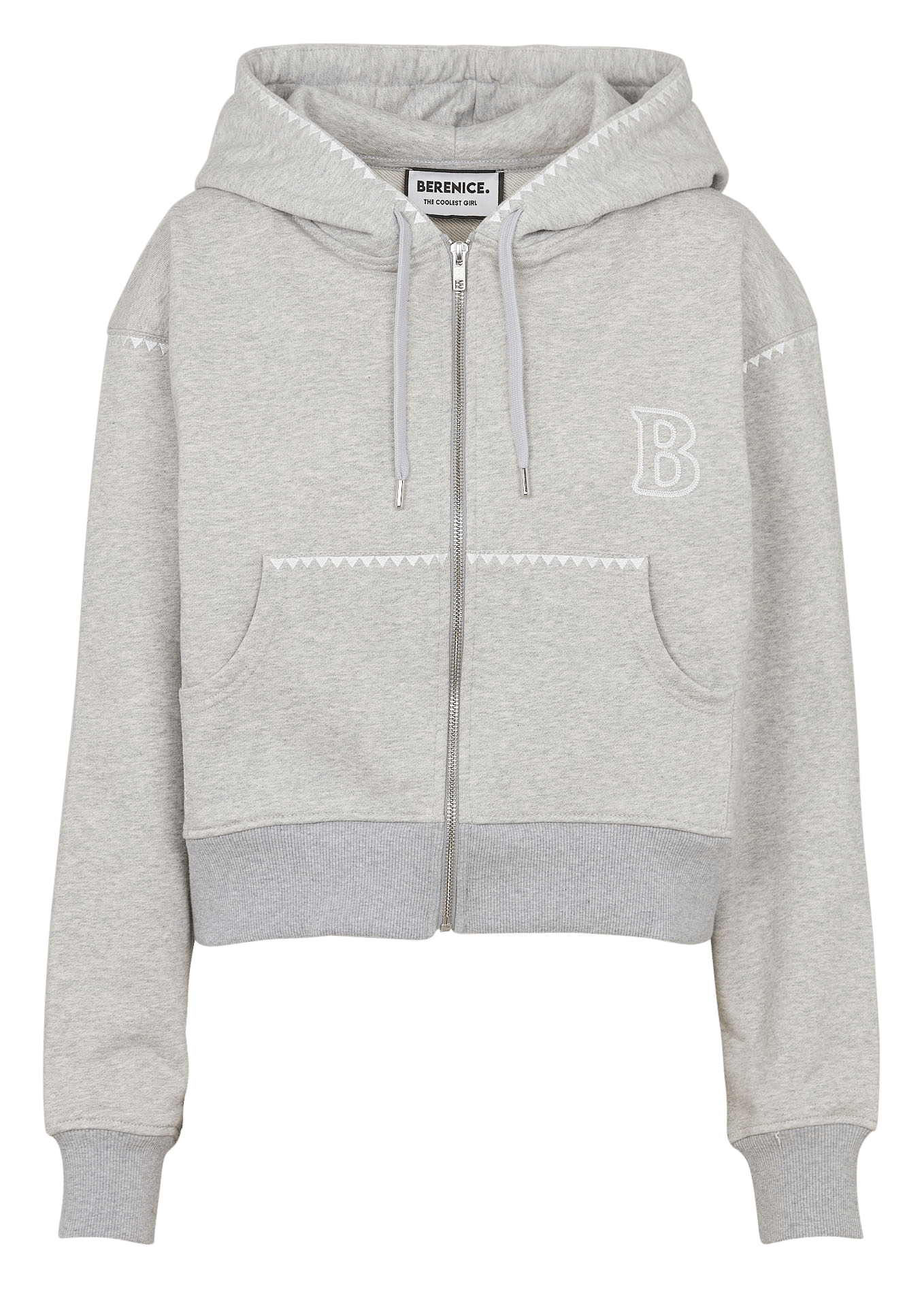 Embroidered cotton hoodie BERENICE