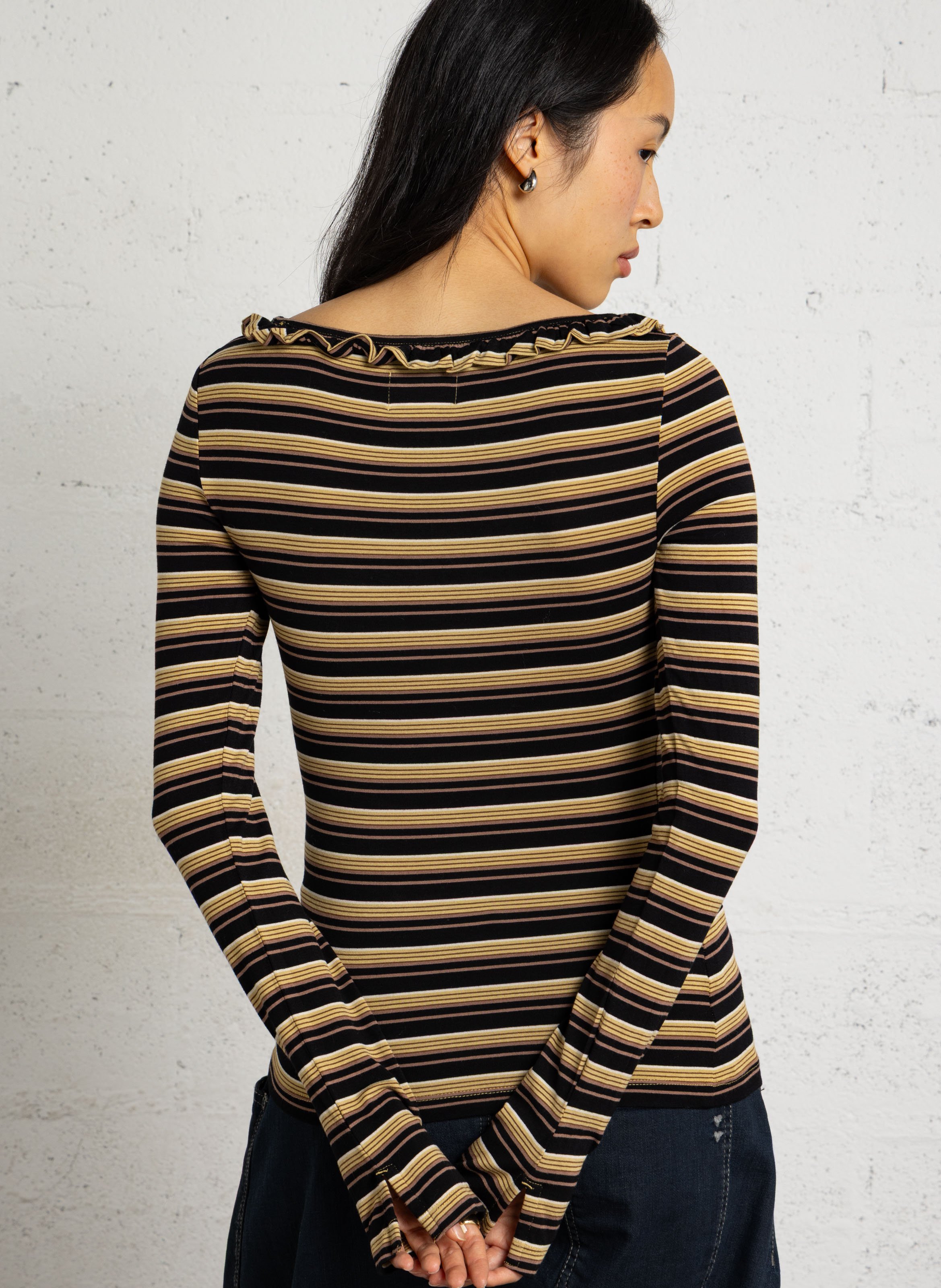 Round-neck cotton top | Multicolored DAMSON MADDER Women