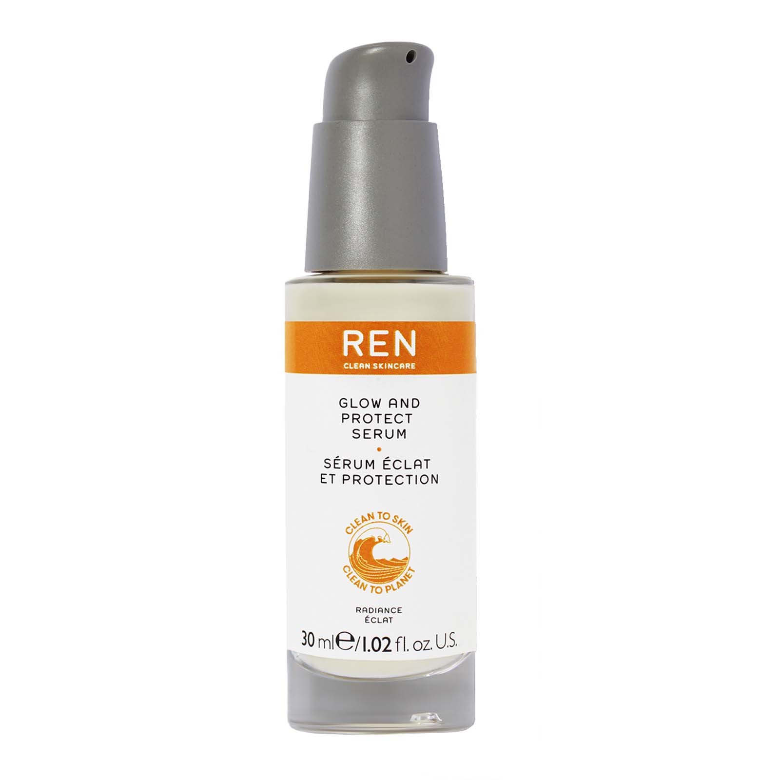 RADIANCE SERUM ECLAT & PROTECTION REN SKINCARE No color