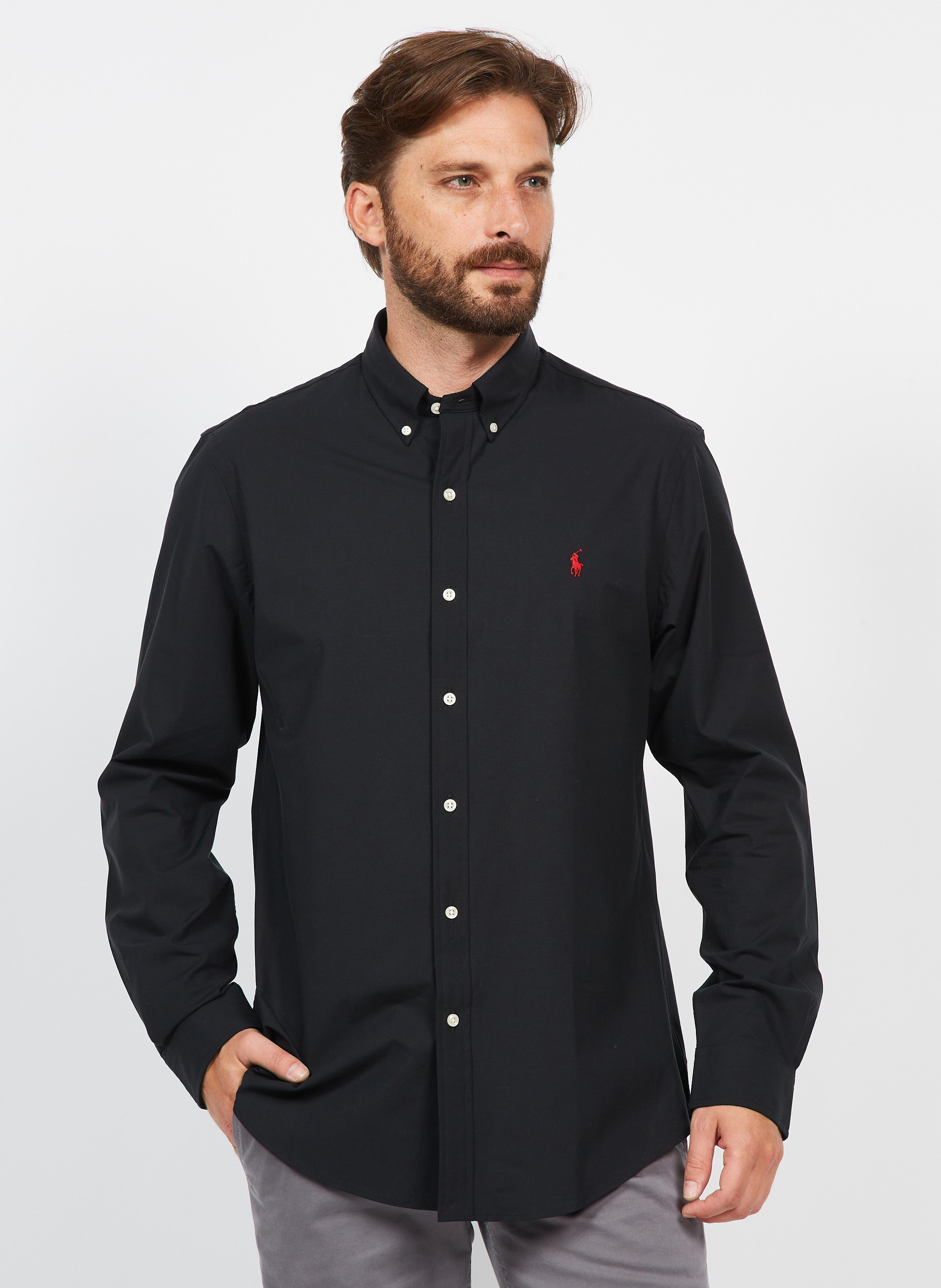 Chemise noire ralph lauren new arrivals