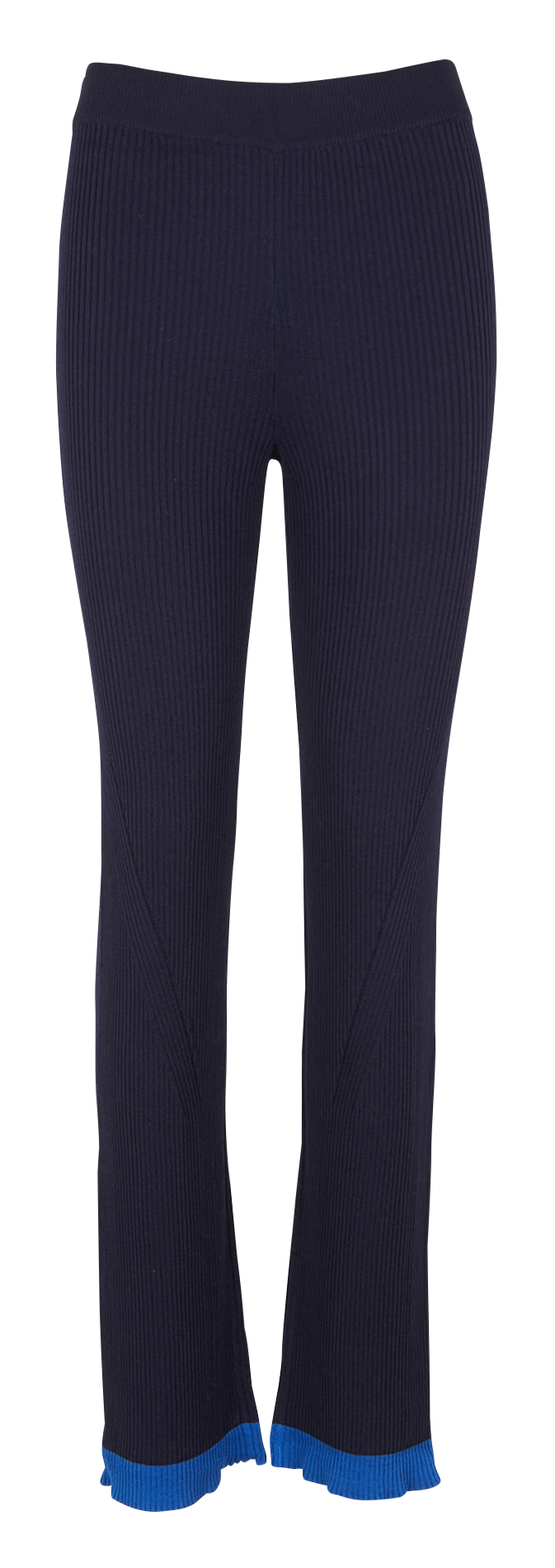 Gerippte Leggings mit geradem Schnitt SECOND FEMALE Blau