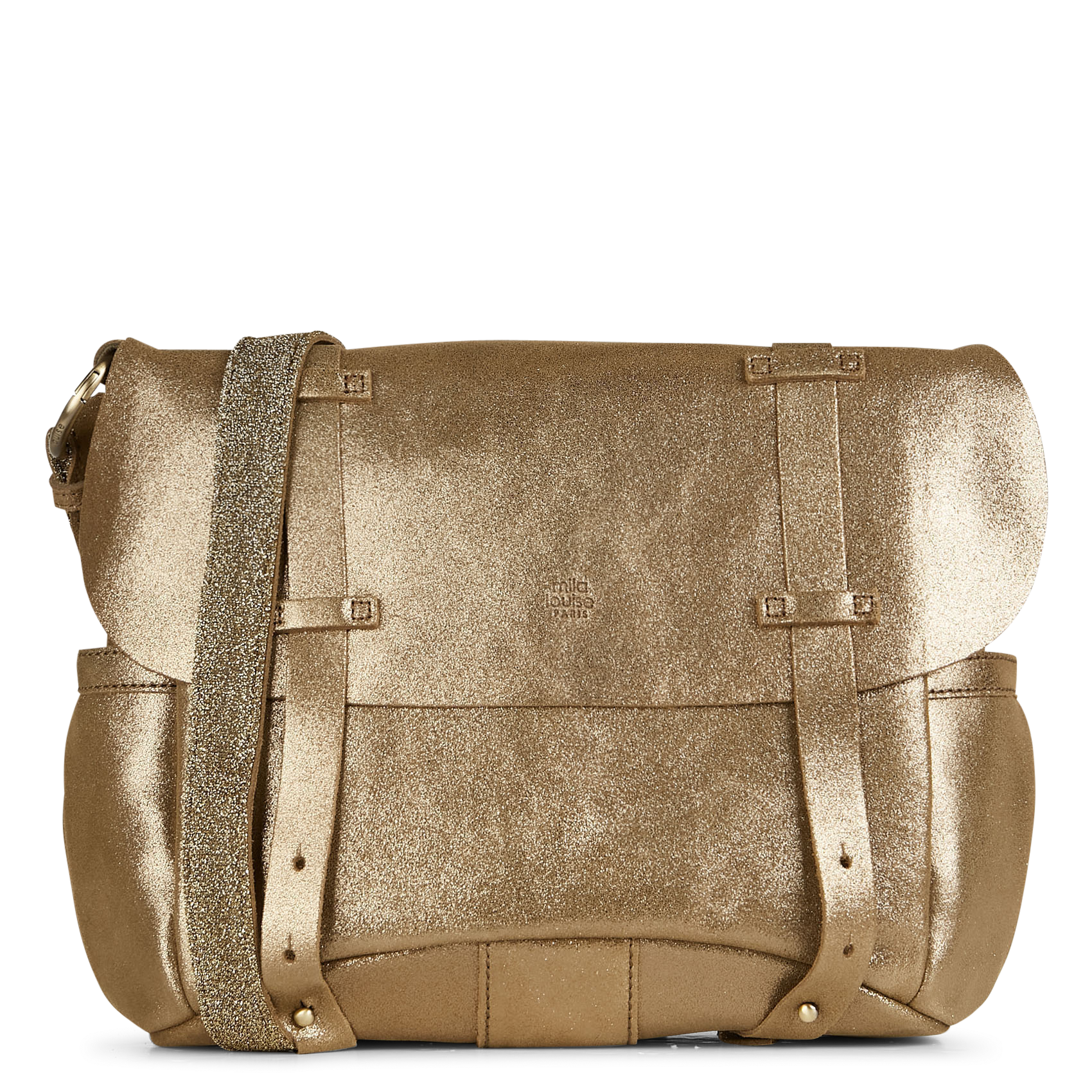 Besace en cuir irisé MILA LOUISE Vert