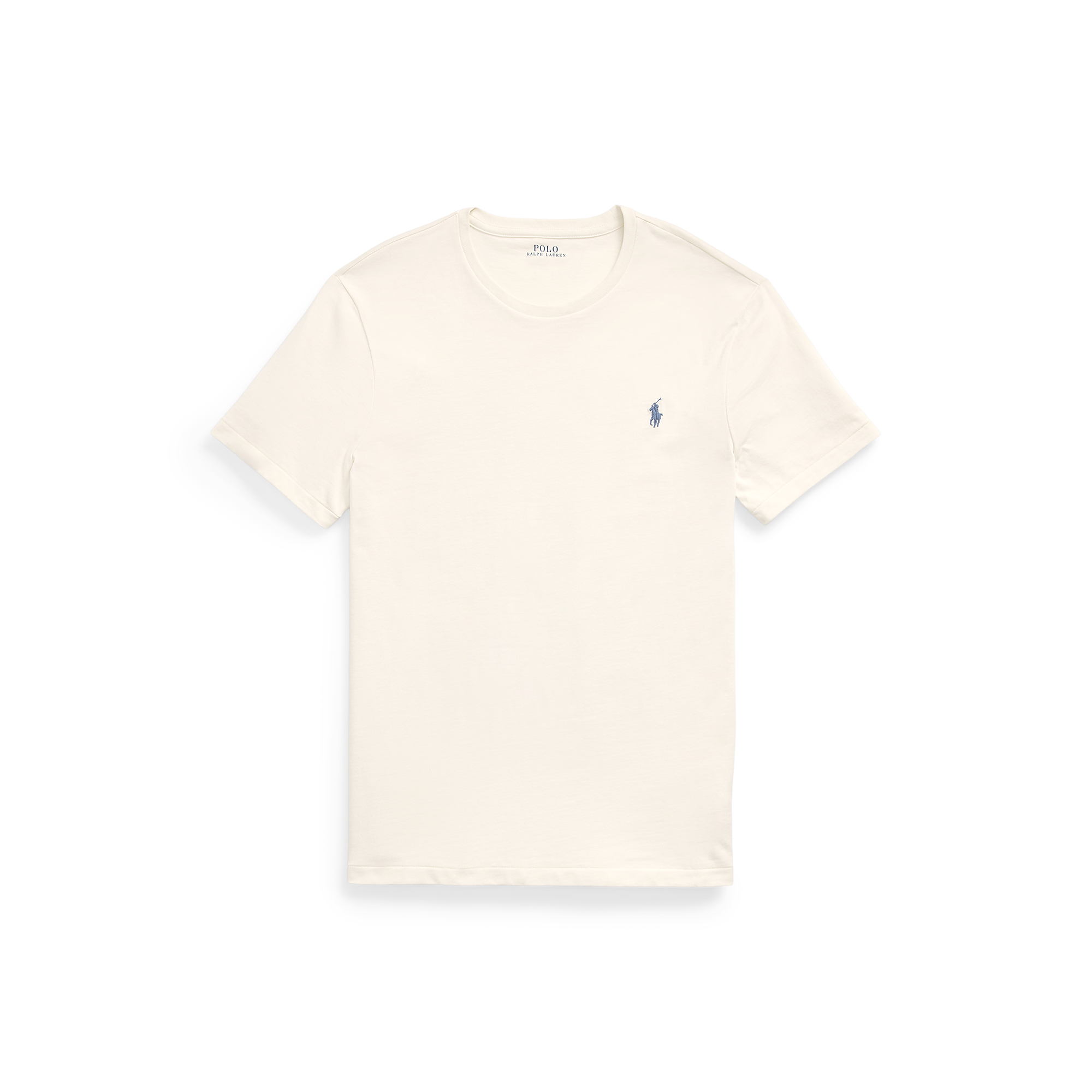 Rundhals-t-shirt Aus Baumwolle, Regular Fit Herbal Milk-c7563 Polo  