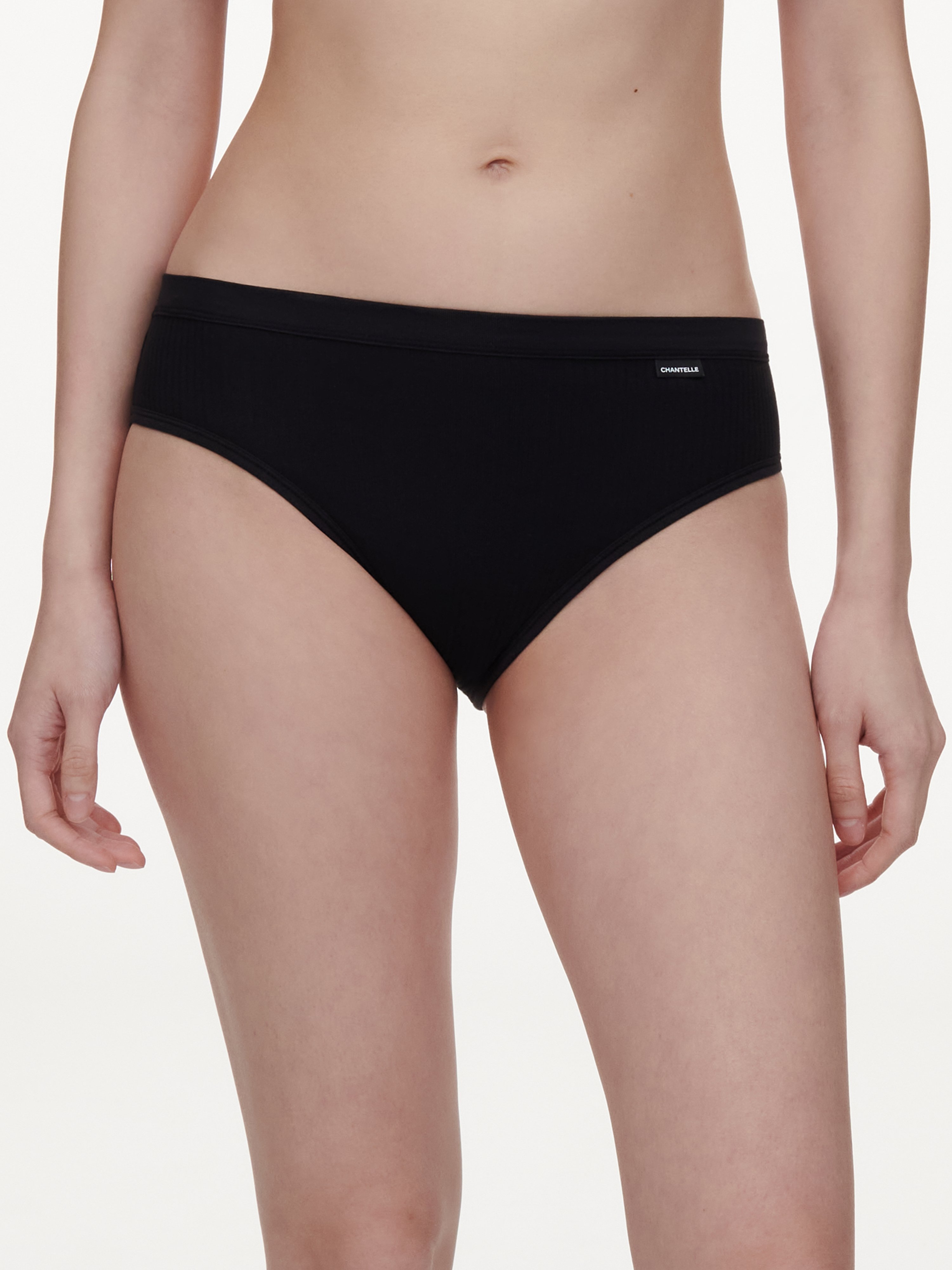 Slip échancré Cotton comfort Noir Chantelle Femme Place des