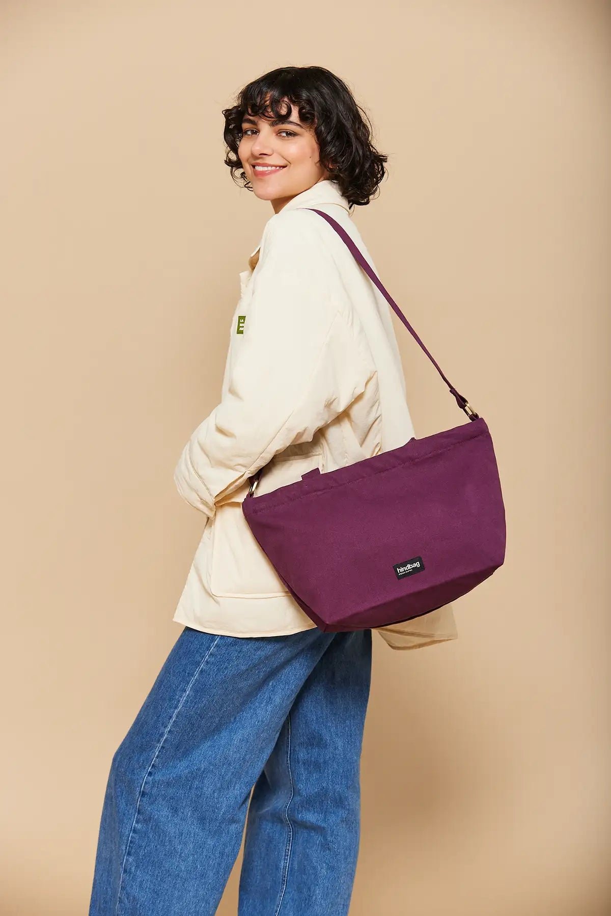 Cotton tote bag HINDBAG Purple