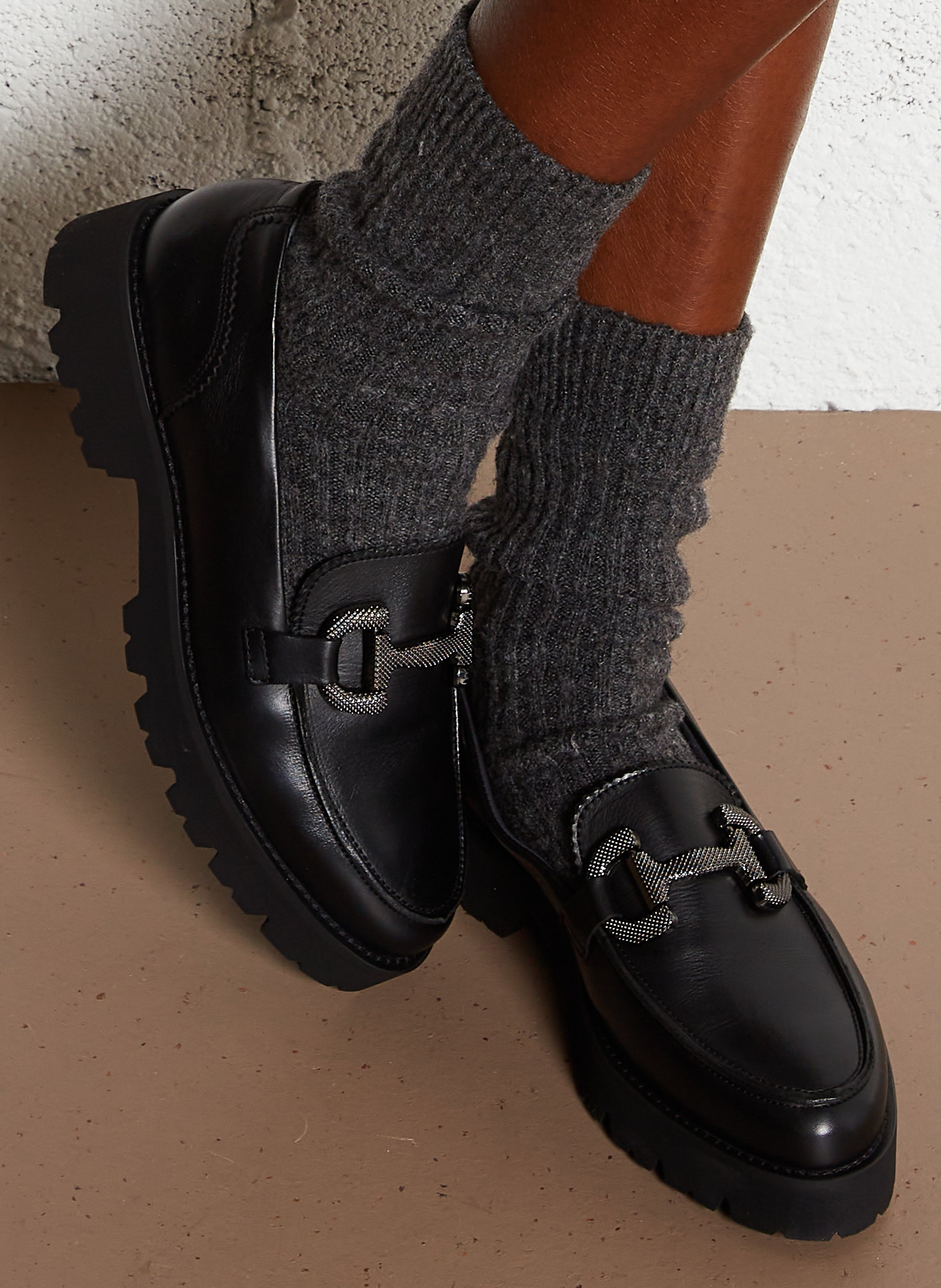 Mocassins en cuir JB MARTIN Noir