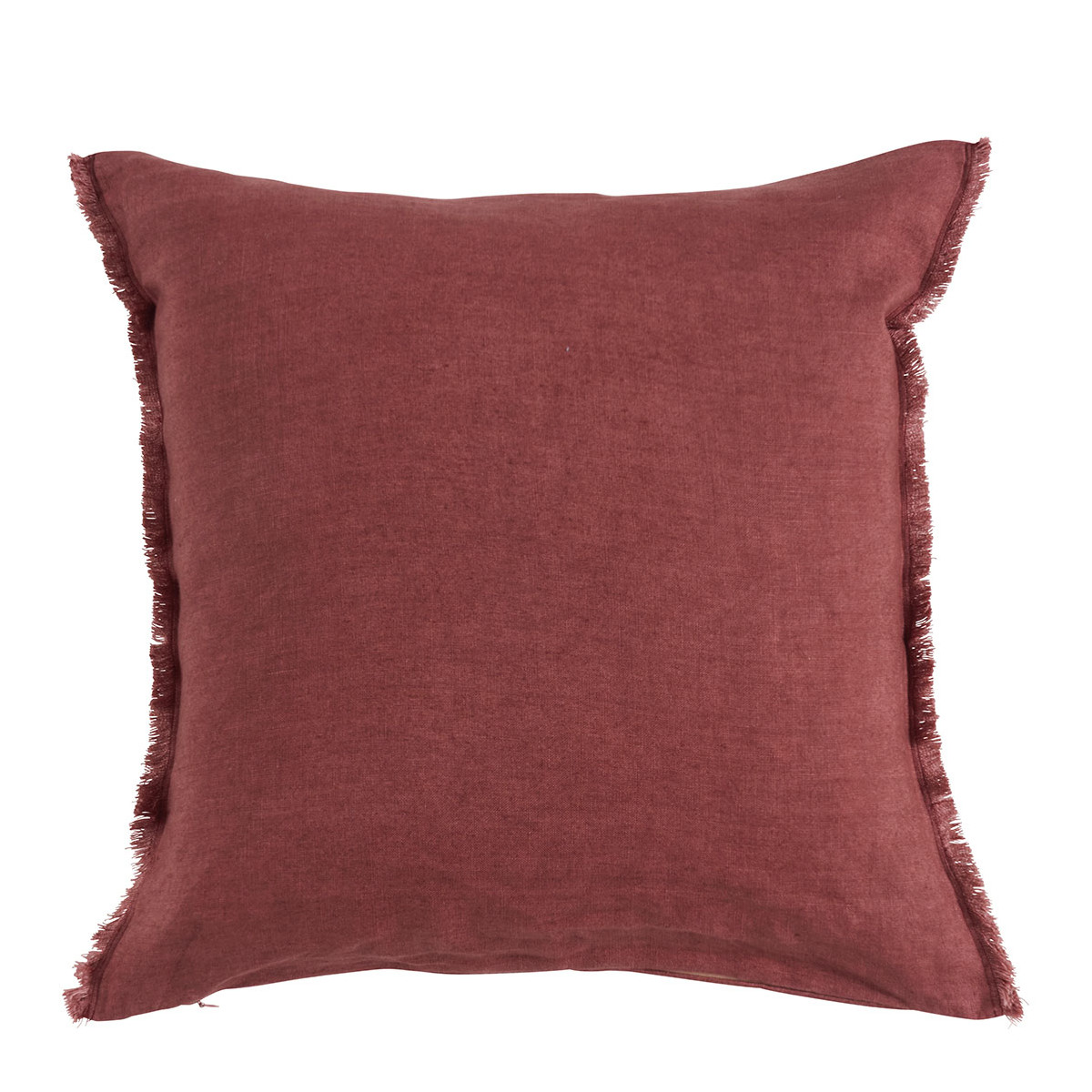 Linen cushion cover BLANC D'IVOIRE Red