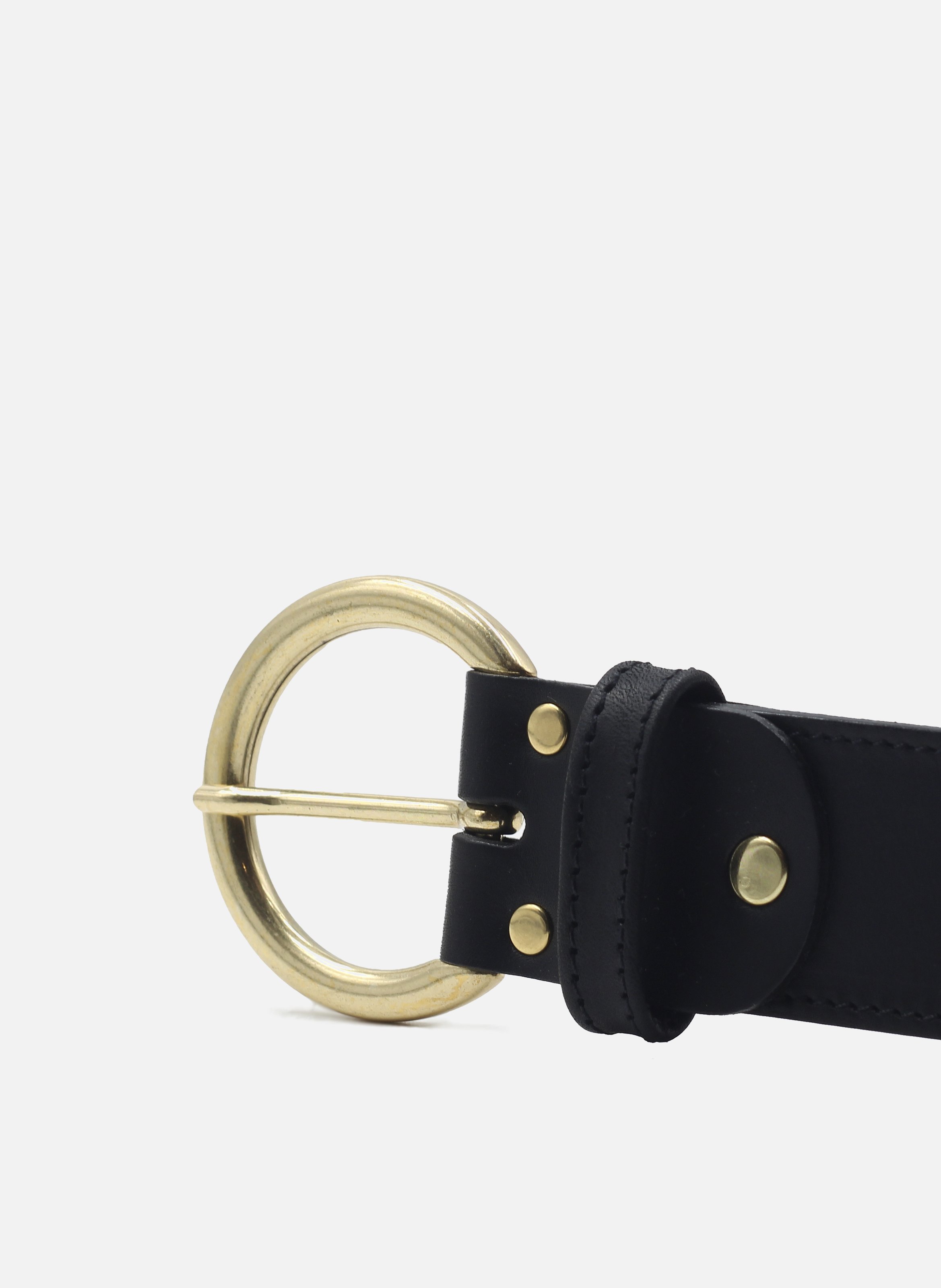 Smooth leather bohemian belt JULES & JENN Black