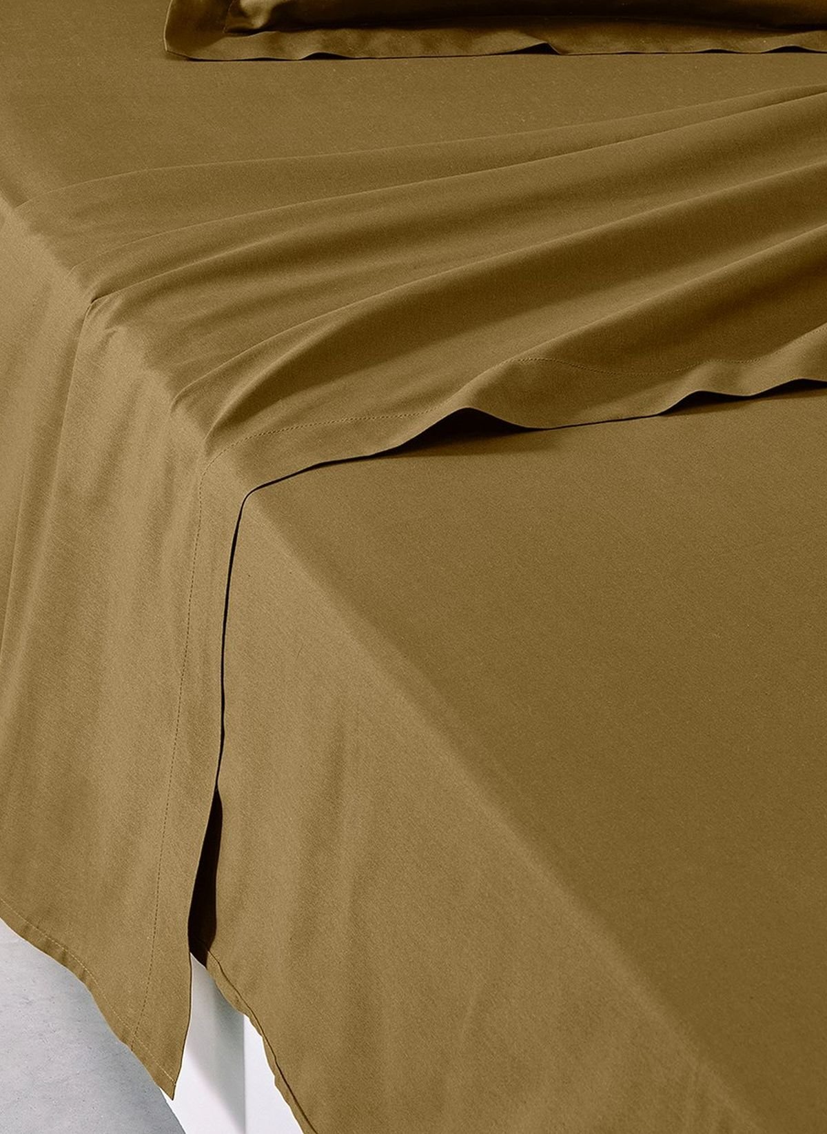 Flat sheet for bed in plain cotton TODAY LINGE DE MAISON Brown