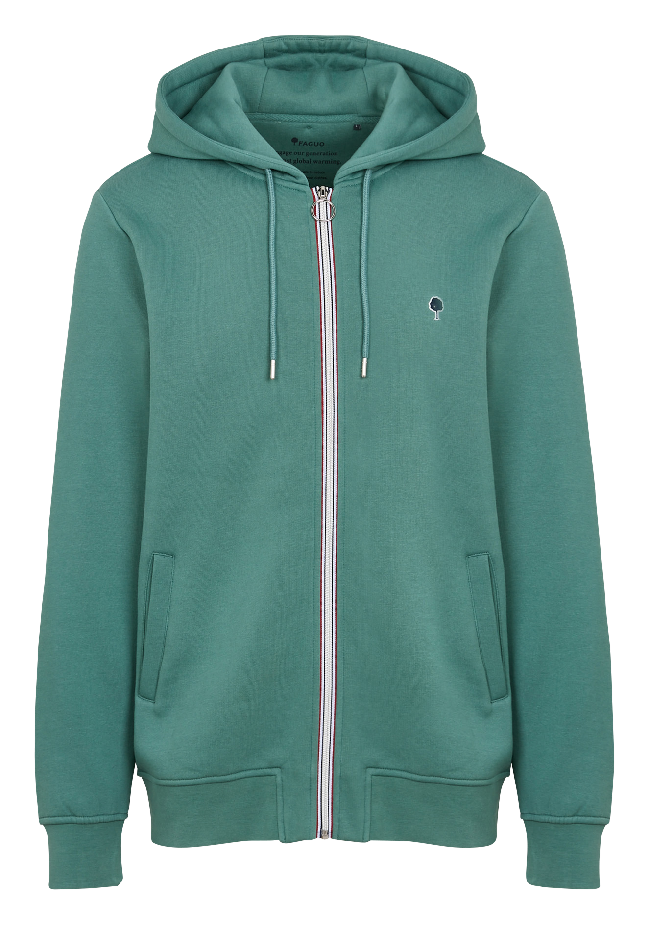 Sweat zippé à capuche Vert