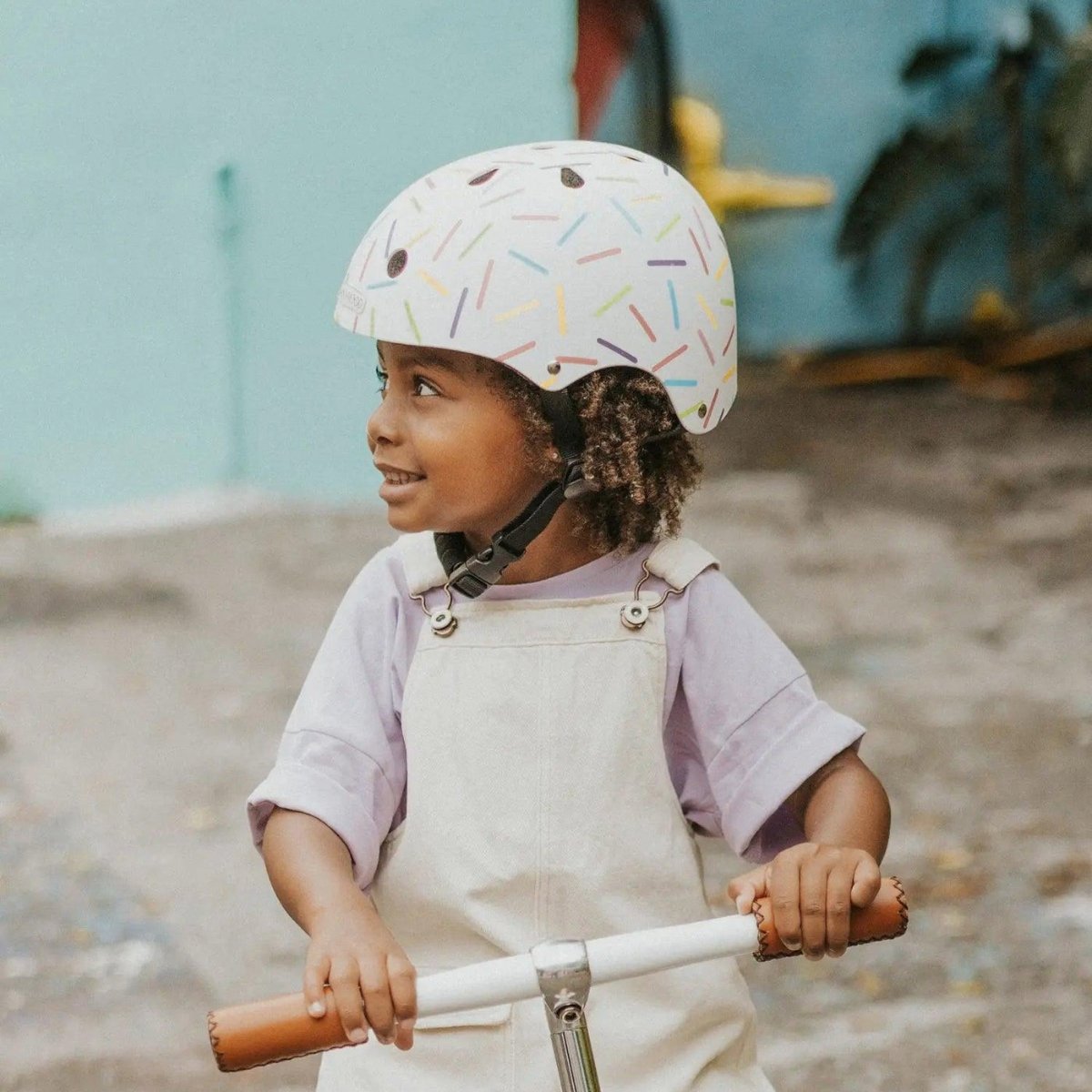 Pale mint helmet abs children's helmet 3-7 years protection Banwood White