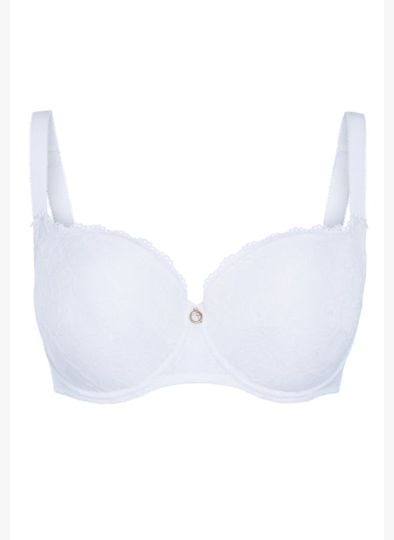 Comfort half-cup shell bra | White by AUBADE Comfort half-cup shell bra White