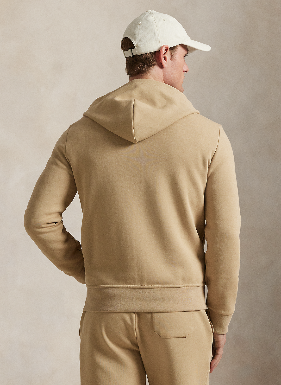 Zip-up soft cotton hoodie POLO RALPH LAUREN Khaki