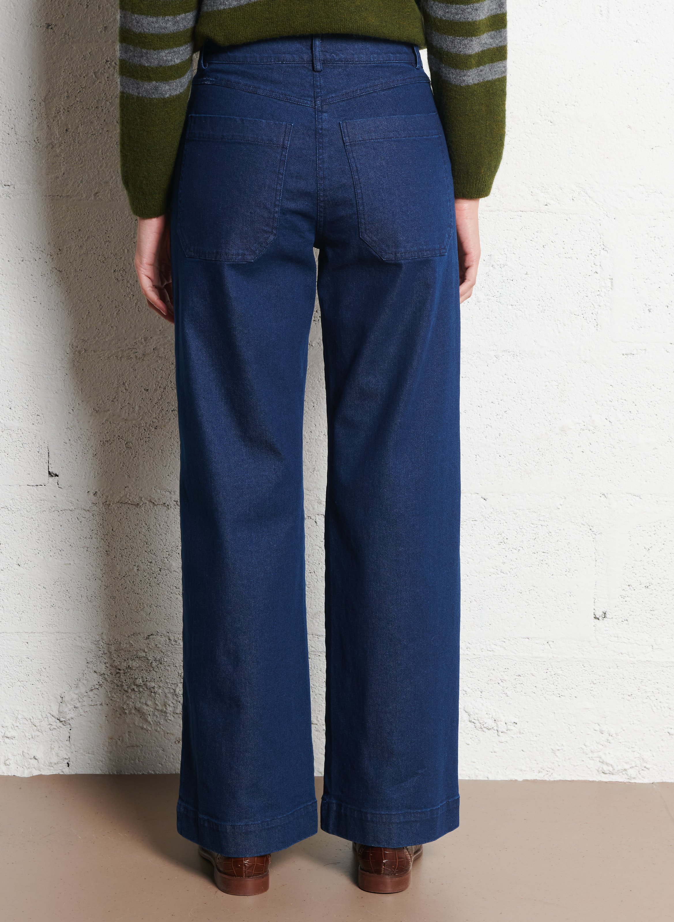 Jean droit en coton mélangé NICE THINGS Bleu