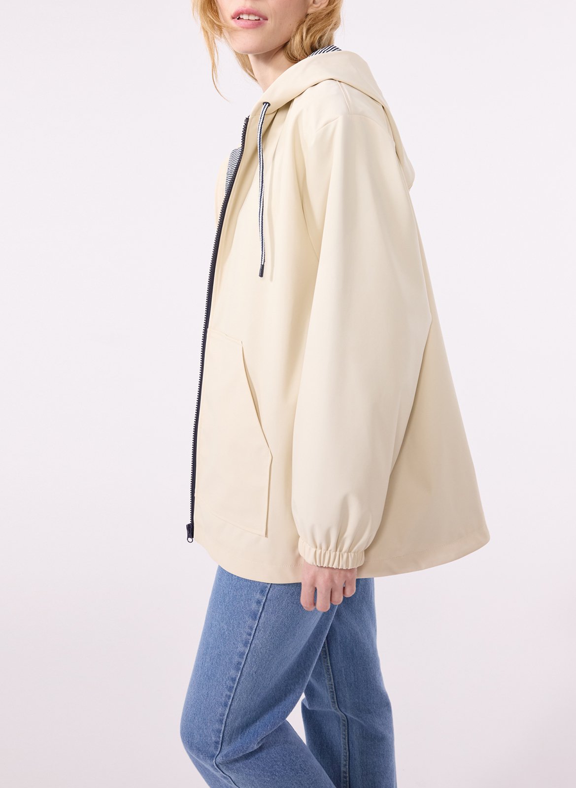 Blouson jacket with hood PETIT BATEAU Beige