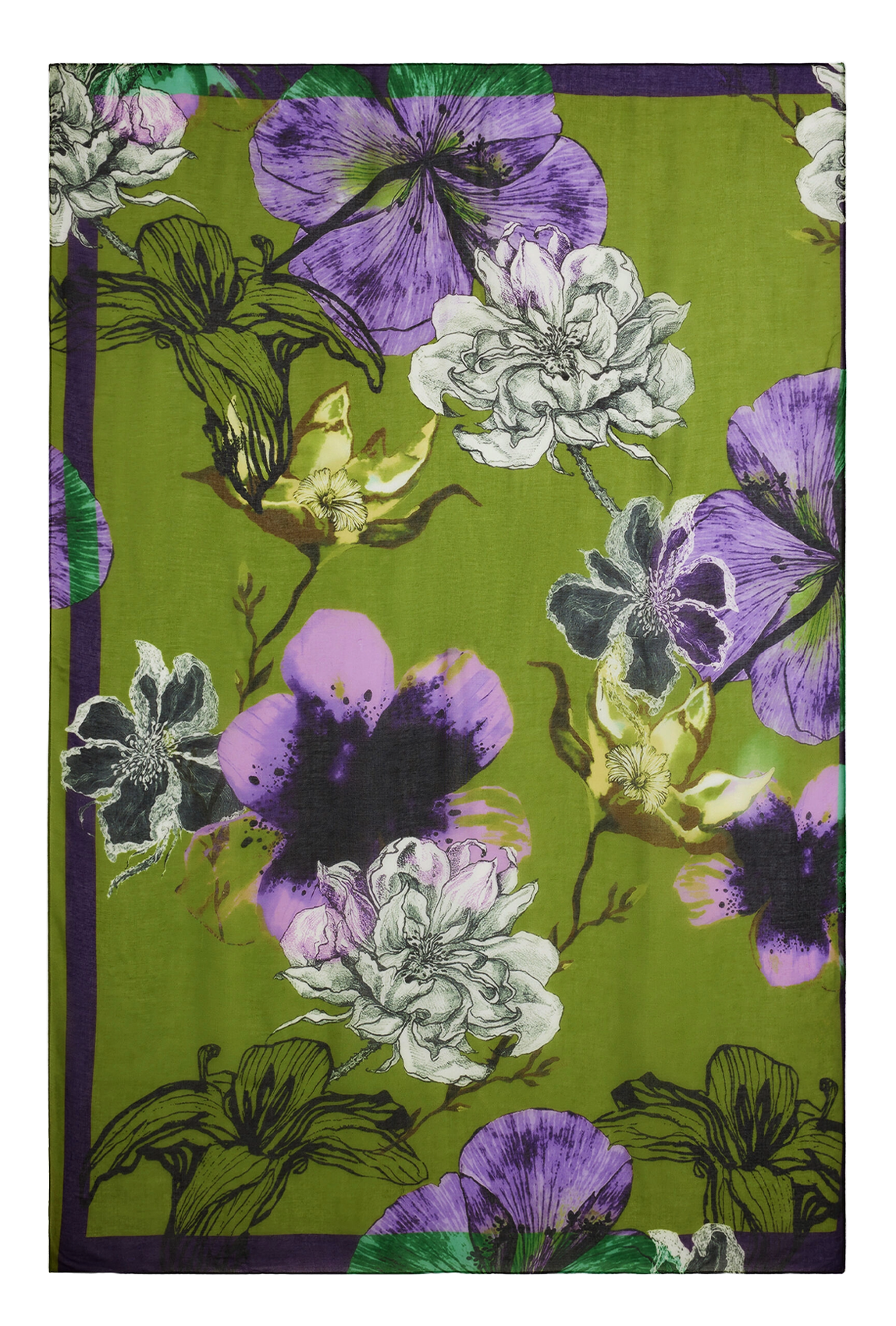 Foulard à imprimé floral DESIGUAL Vert
