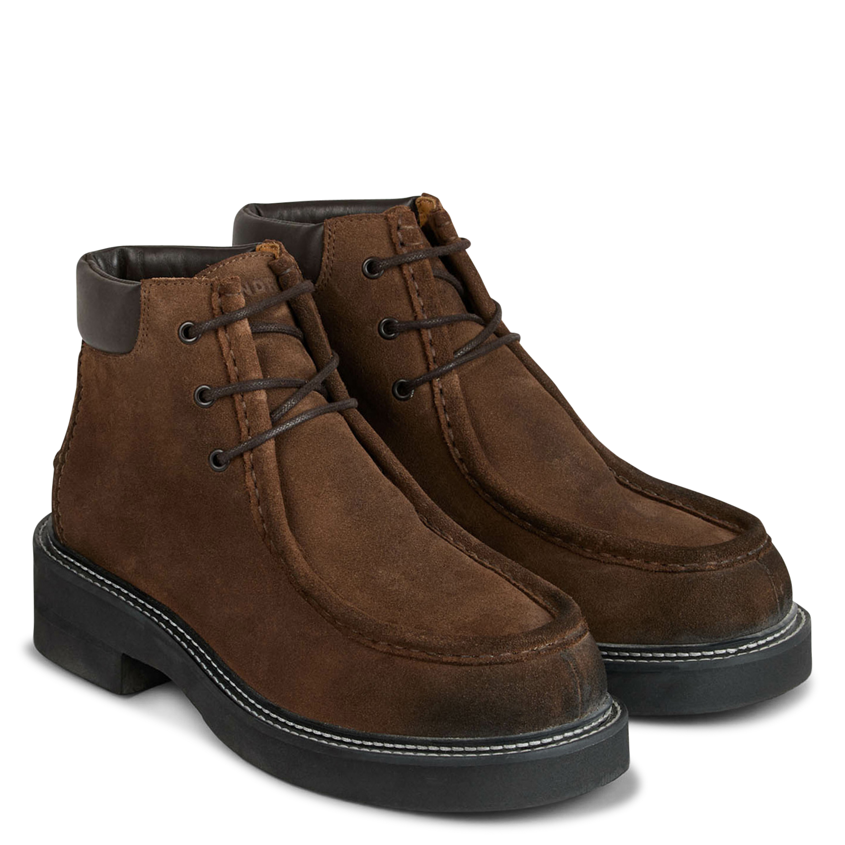 Bottines en cuir velours SANDRO Marron