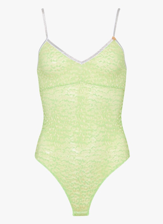 Body ajusté en dentelle Bill Vert La nouvelle Femme Place des