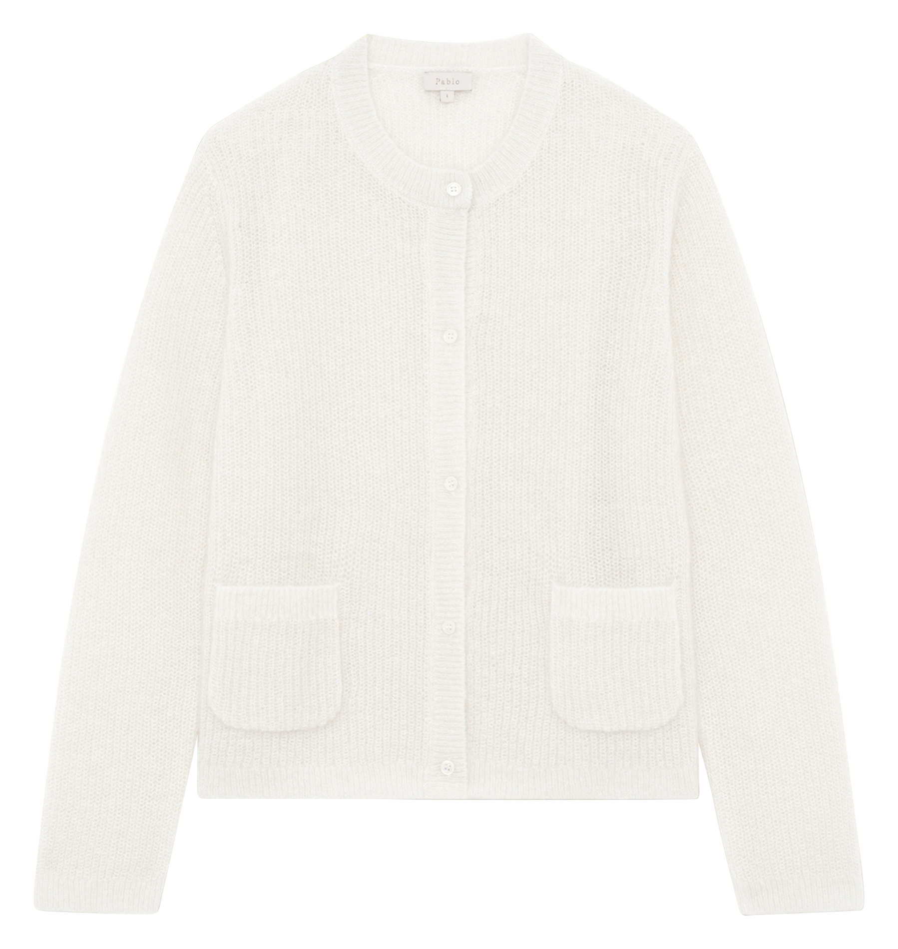 Straight knitted cardigan PABLO Beige