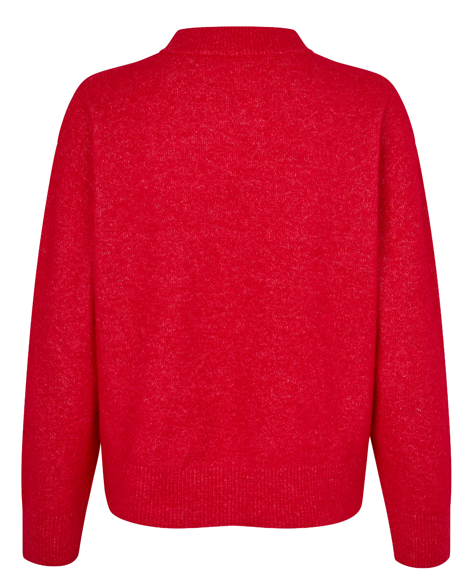 Pull col rond en laine mélangée SAMSOE SAMSOE Rouge