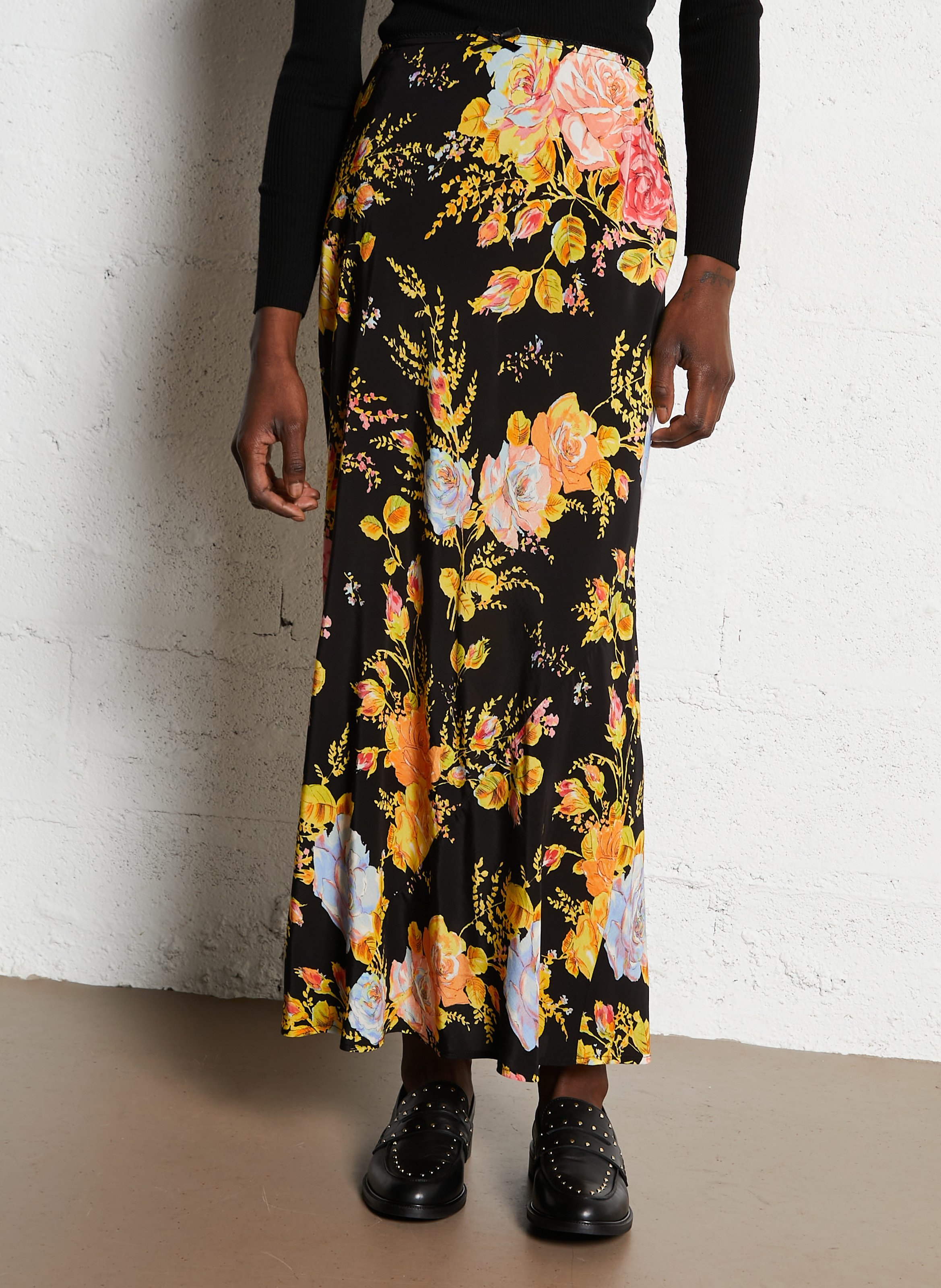 Jupe longue imprimée NEVER FULLY DRESSED Noir