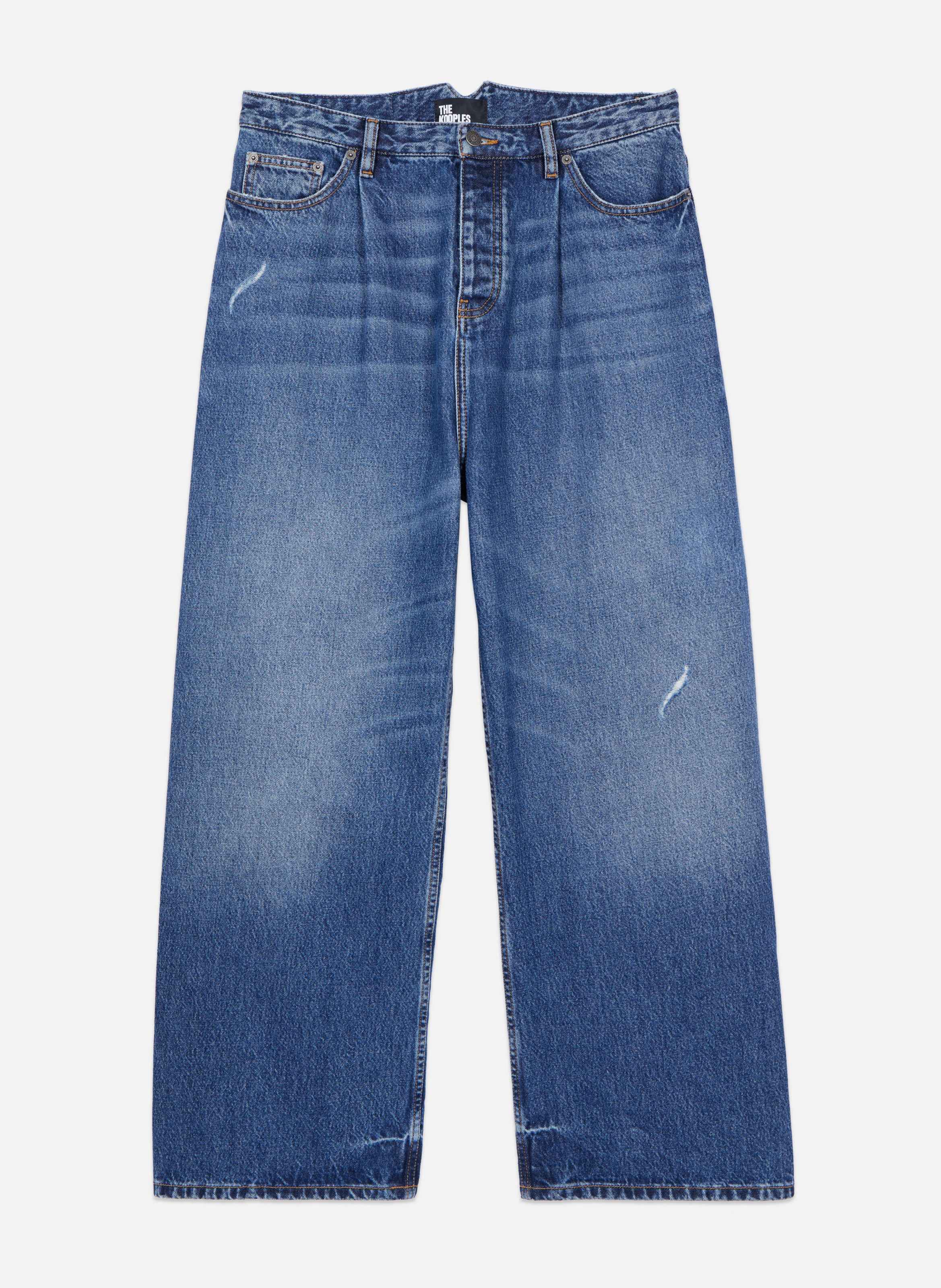 Straight cotton-blend pants THE KOOPLES Blue