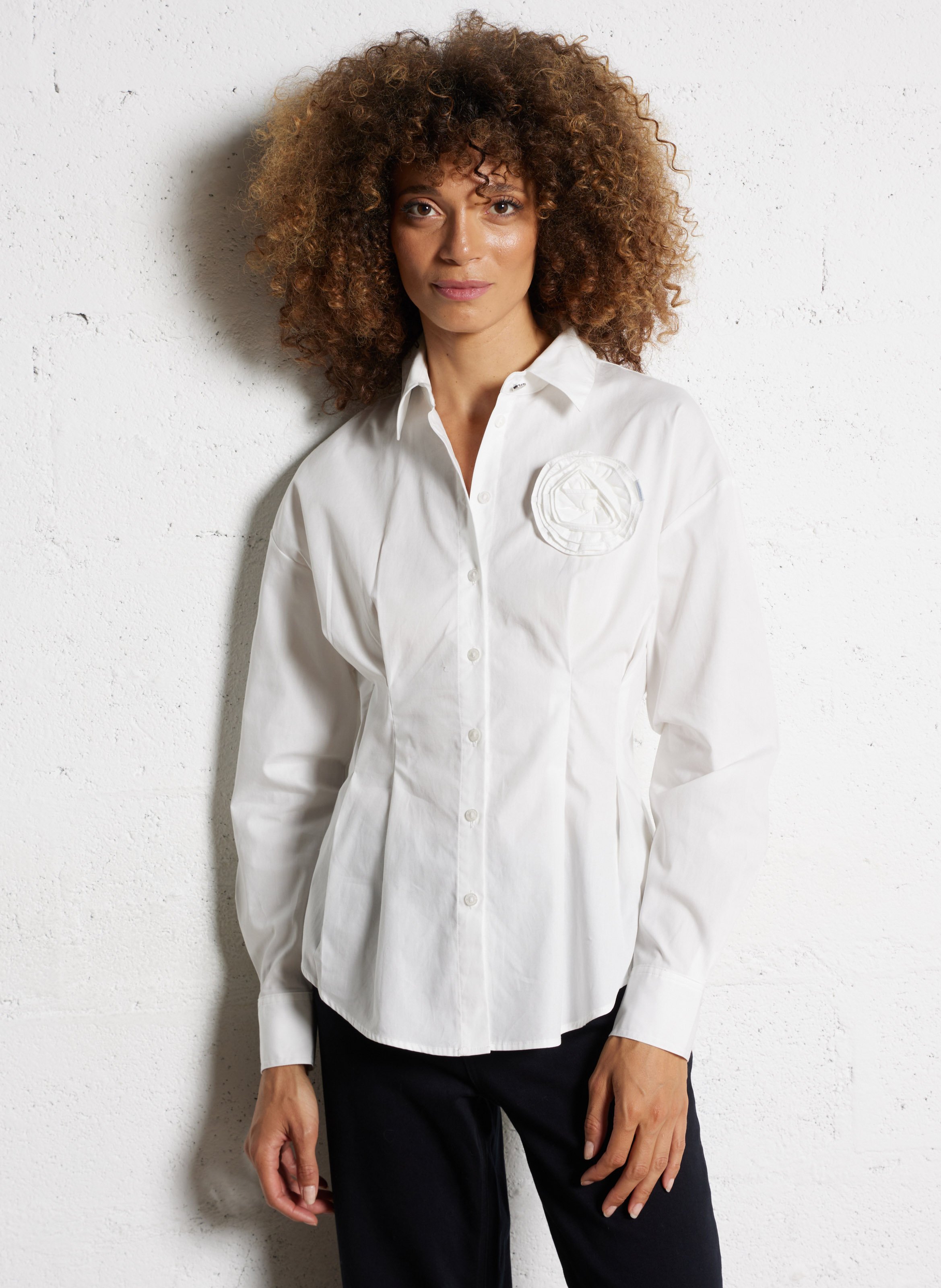 Chemise cintrée en coton FABIENNE CHAPOT
