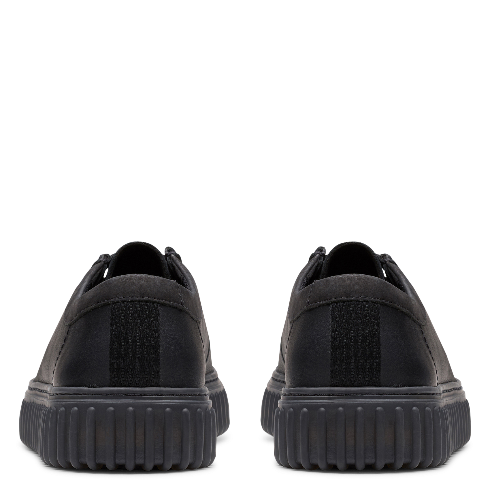 Flat leather derbies CLARKS Black