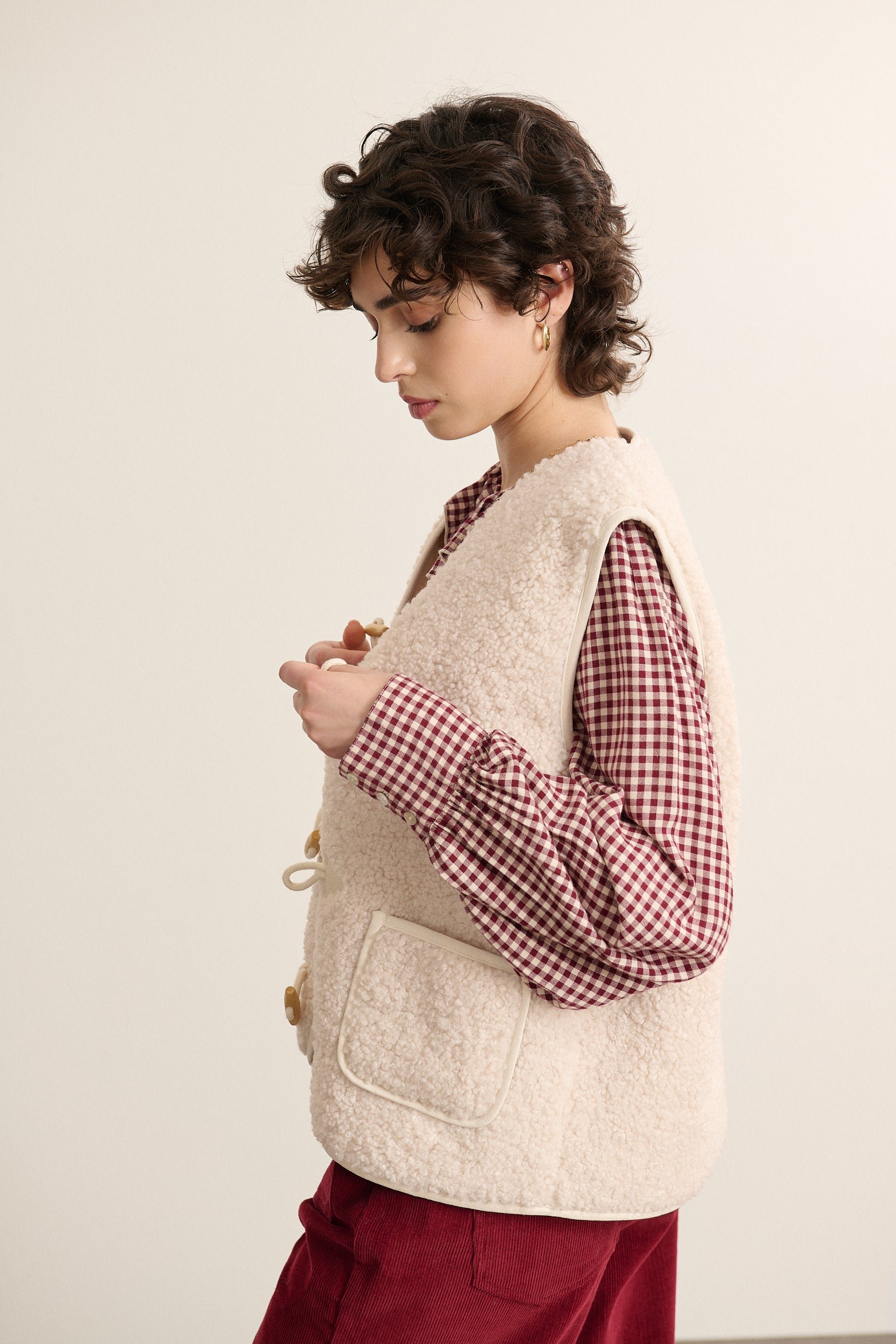 Sleeveless jacket GARANCE PARIS White