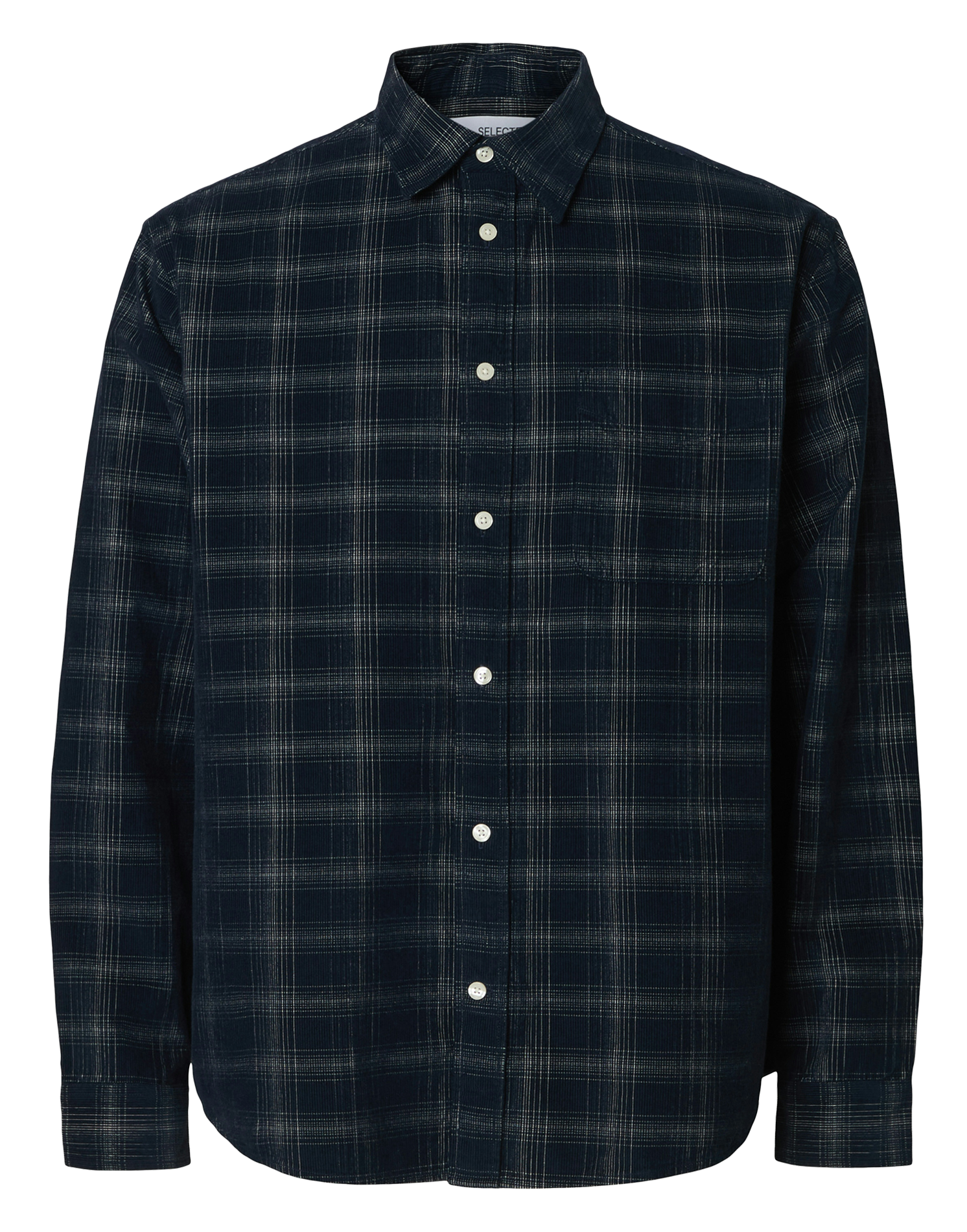 Chemise col classique en coton bio SELECTED Bleu