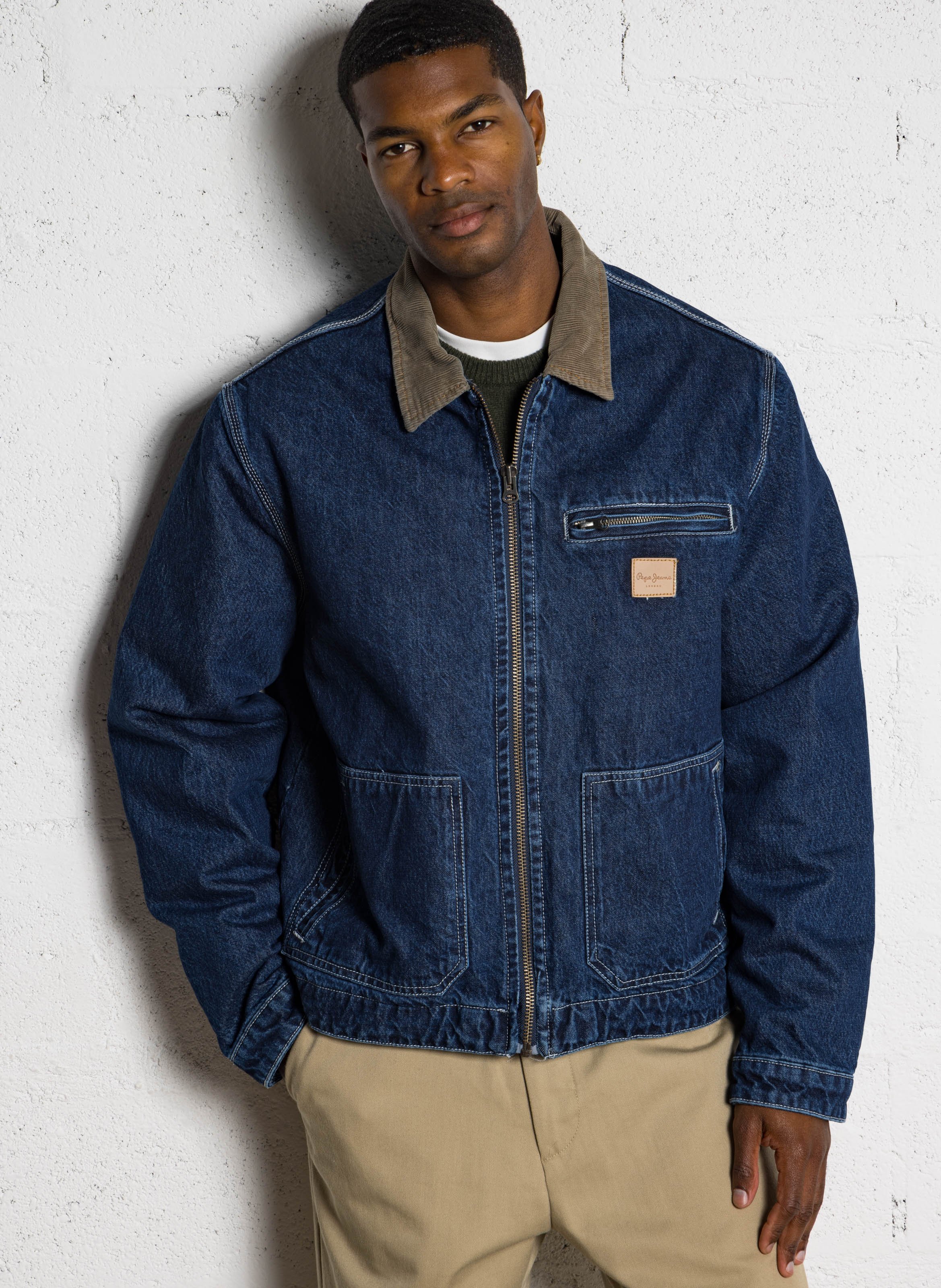 Veste col classique en colton PEPE JEANS Bleu