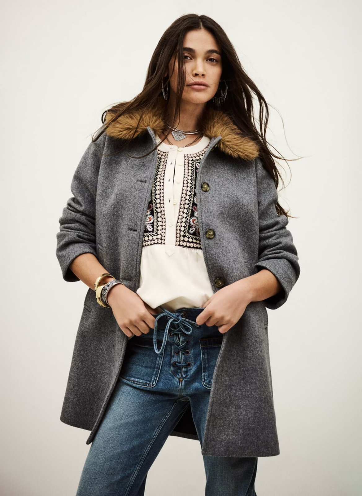 Alpaca wool coat  BA&SH Black