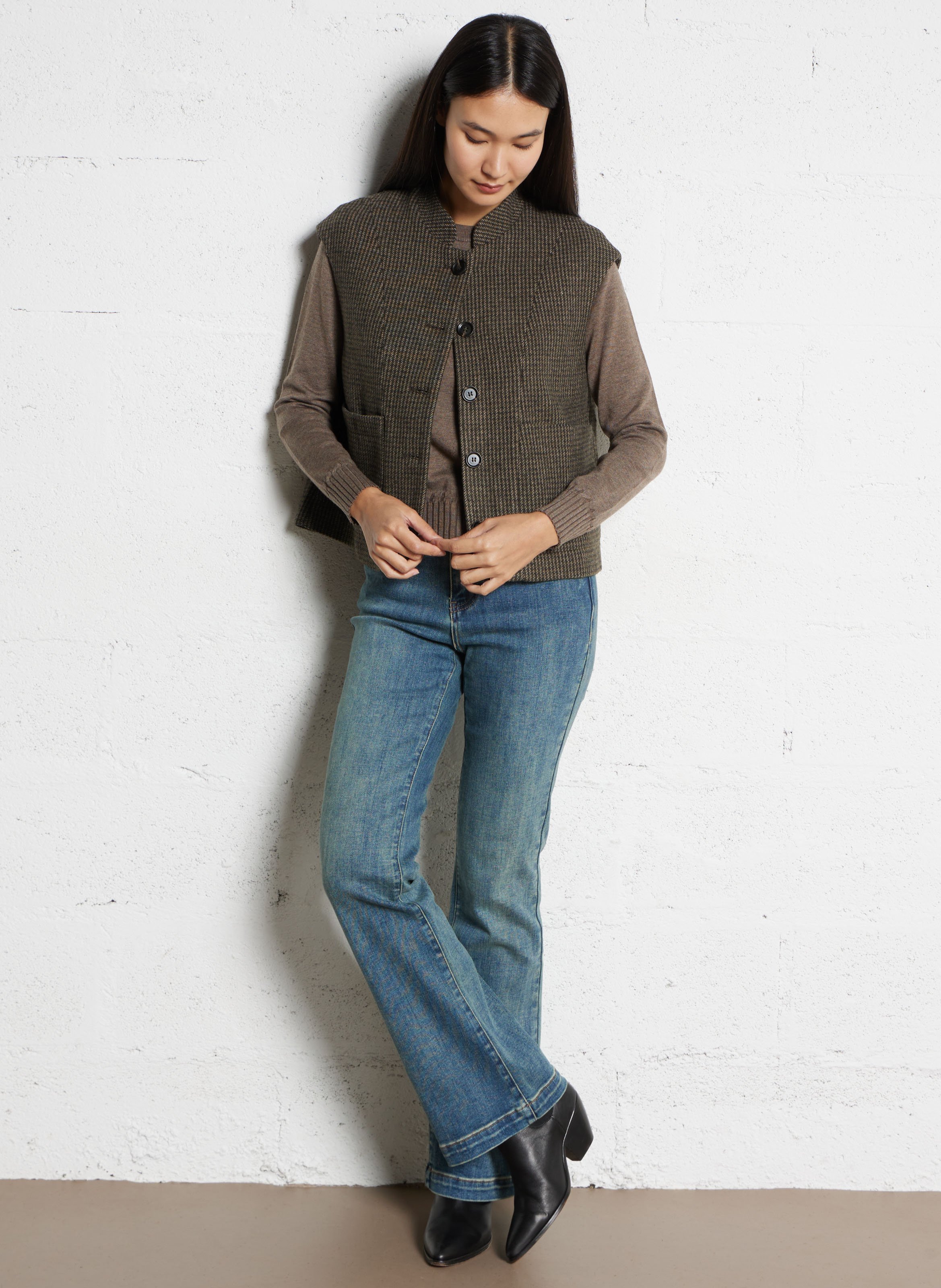 Veste sans manches imprimée LA PETITE ETOILE Vert