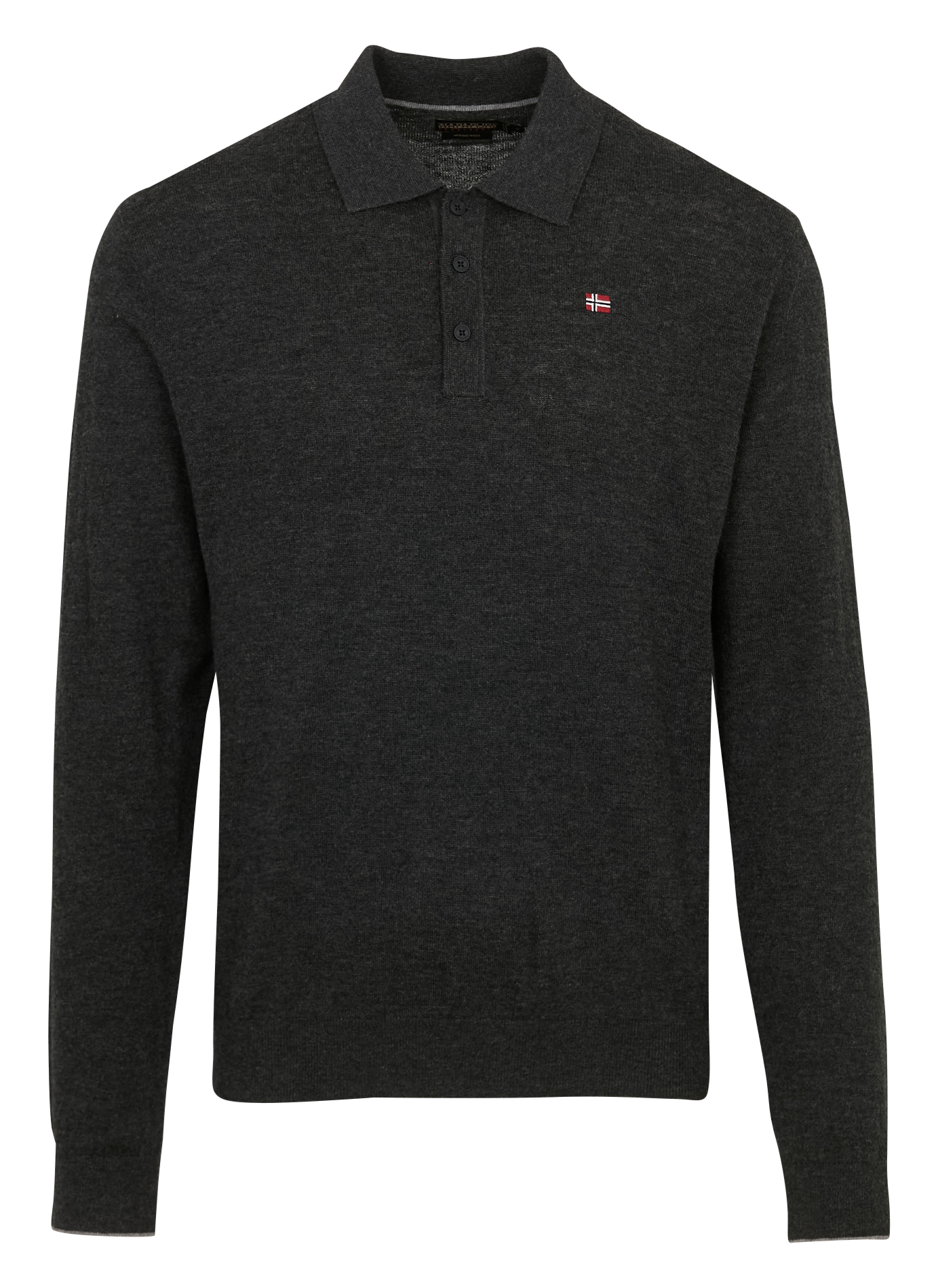 Polo manches longues en laine NAPAPIJRI Gris