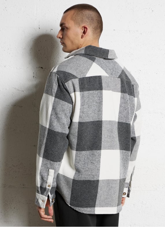 Surchemise à carreaux Sdmanheim Gris Solid - Homme | Place des Tendances Surchemise à carreaux Sdmanheim Gris Solid - Homme | Place des Tendances
