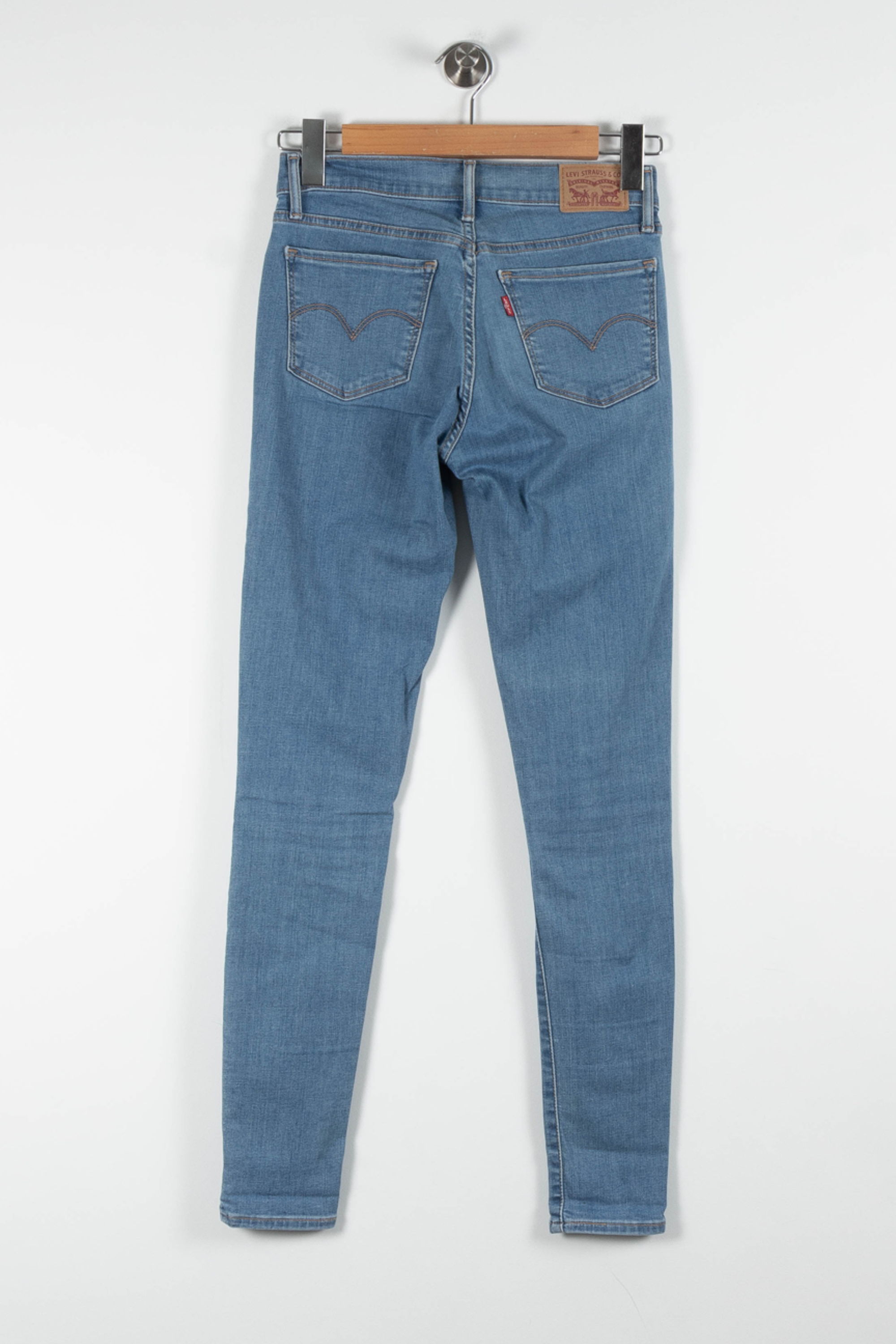 Cropped slim jeans with studs LEVI'S - Seconde main Blue