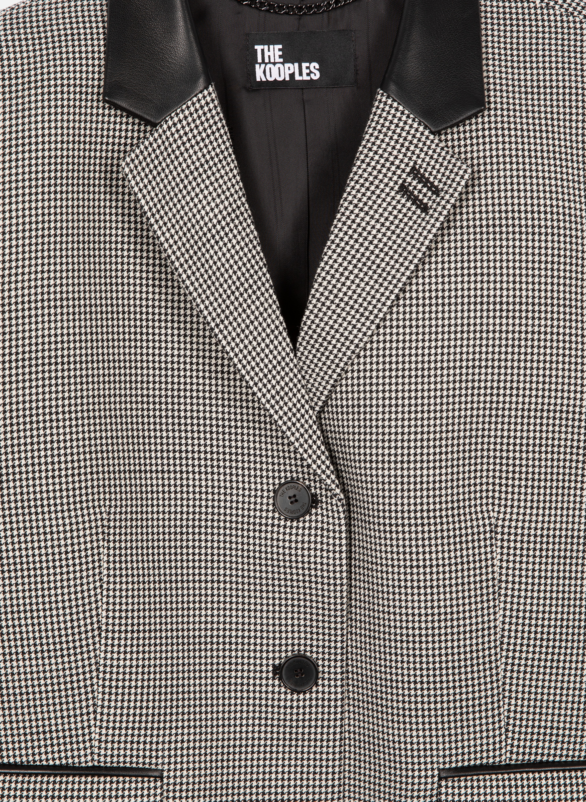 Short houndstooth blazer THE KOOPLES Black
