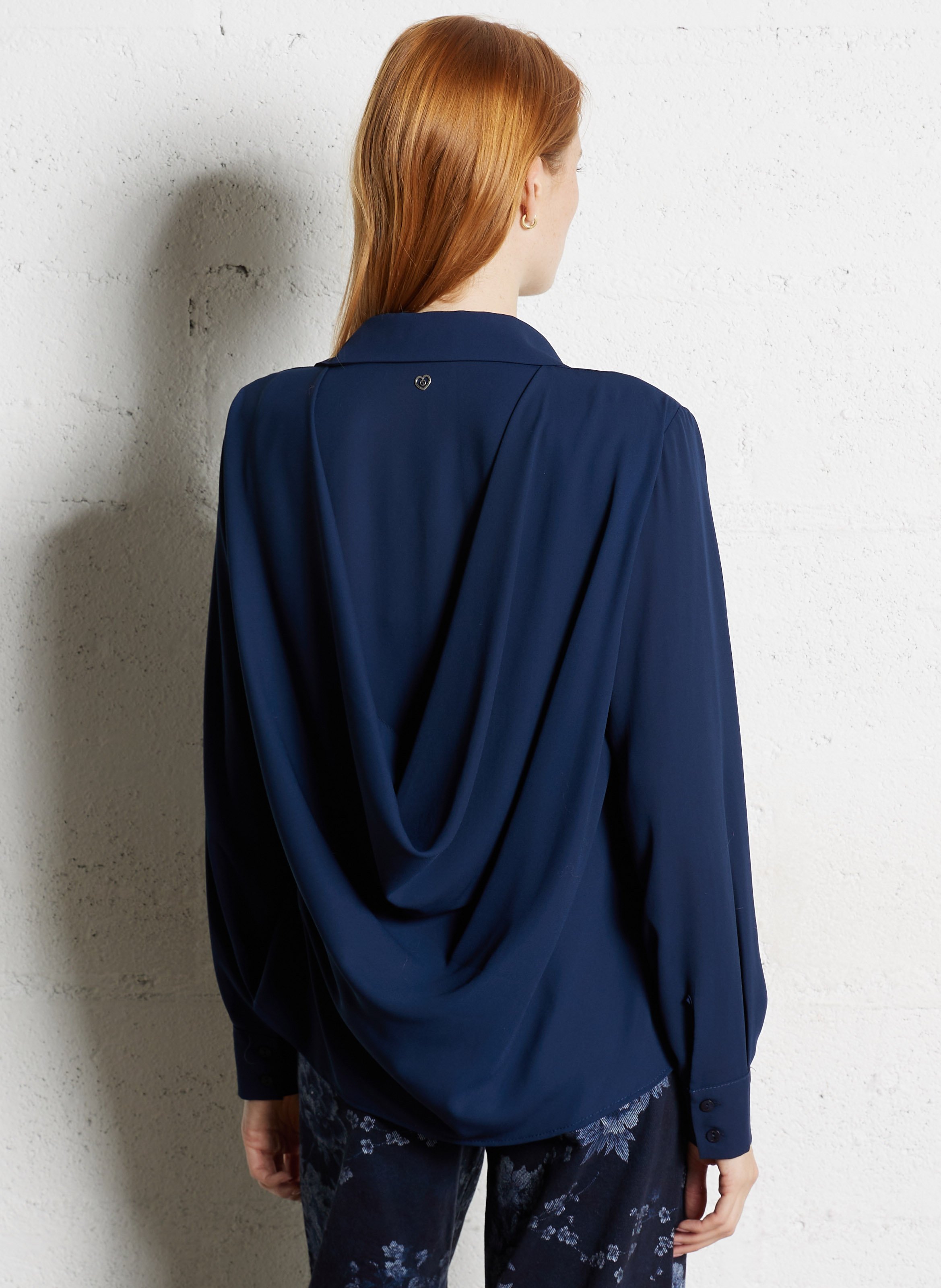 Blouse droite fluide PLEASE Bleu